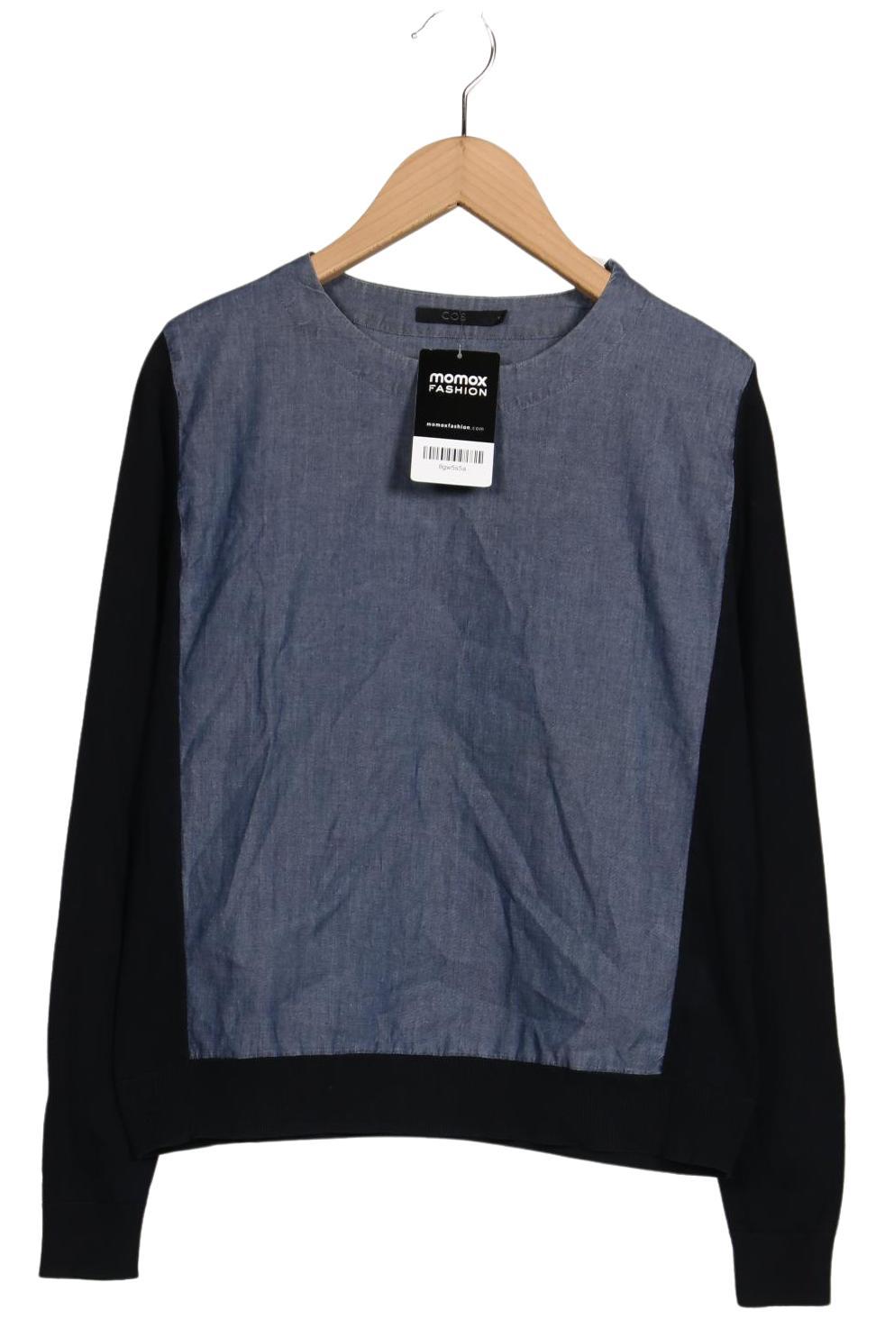 

COS Damen Langarmshirt, marineblau, Gr. 36