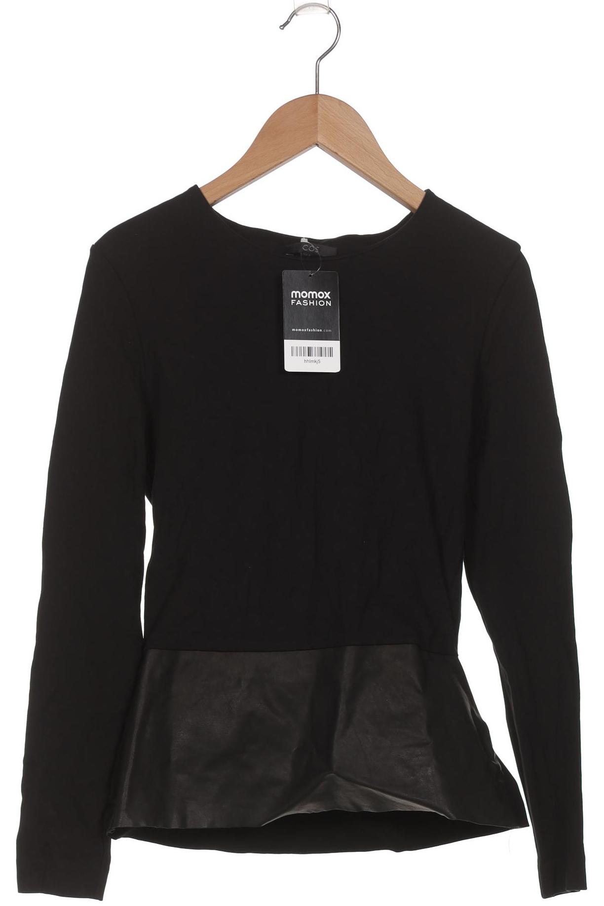 

COS Damen Langarmshirt, schwarz, Gr. 34
