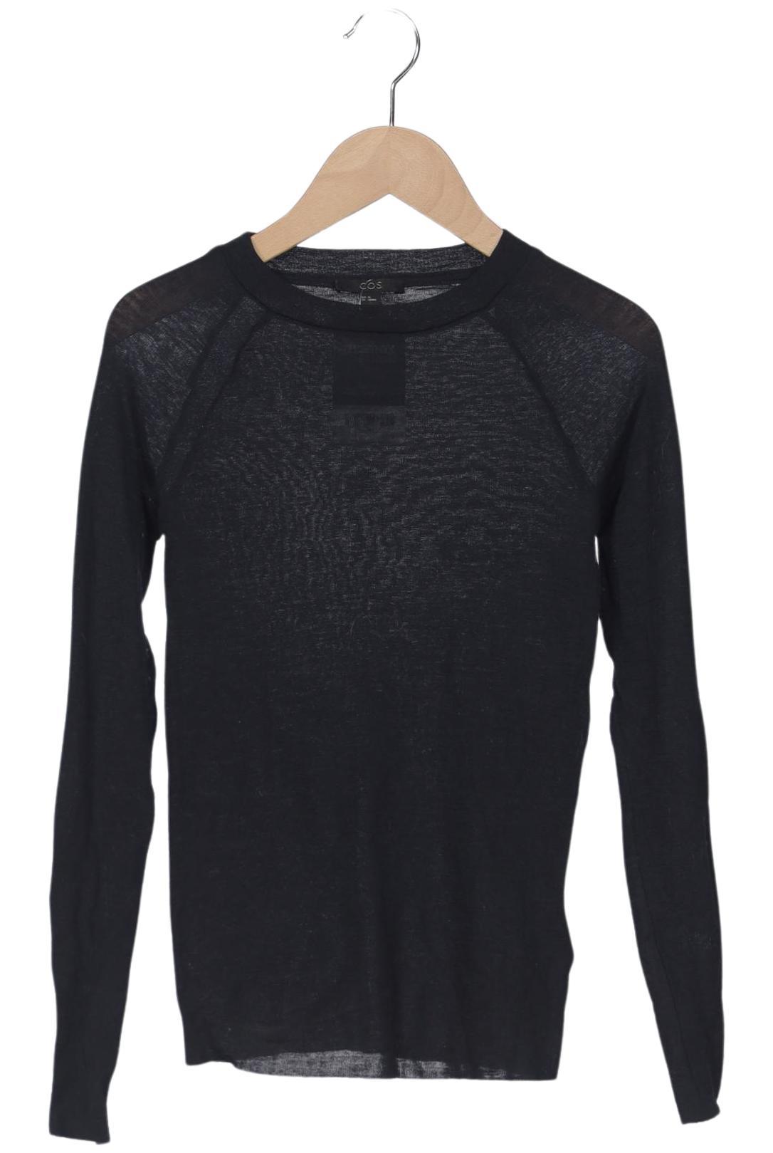 

COS Damen Langarmshirt, schwarz, Gr. 34