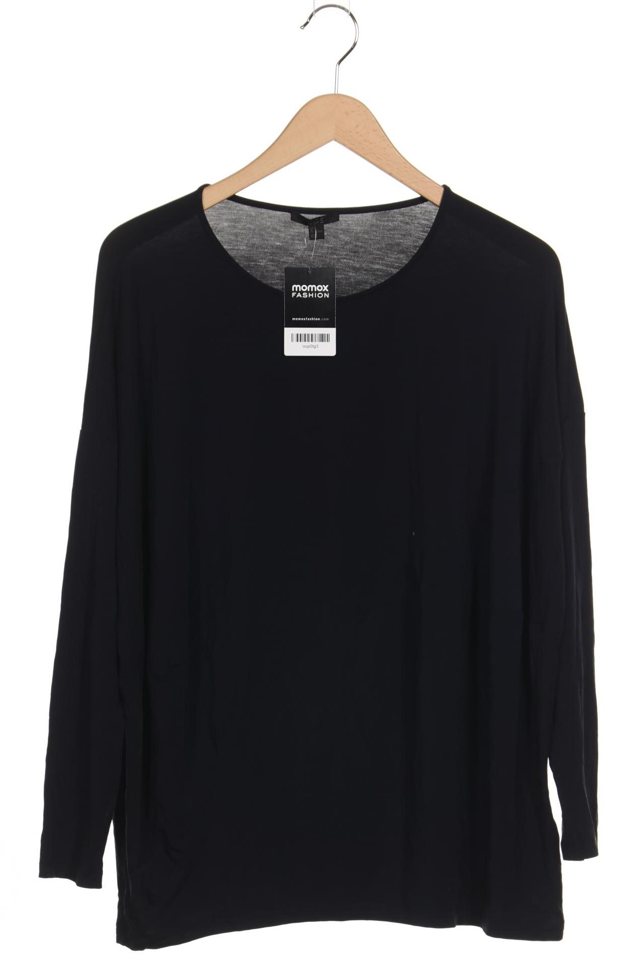 

COS Damen Langarmshirt, marineblau, Gr. 42