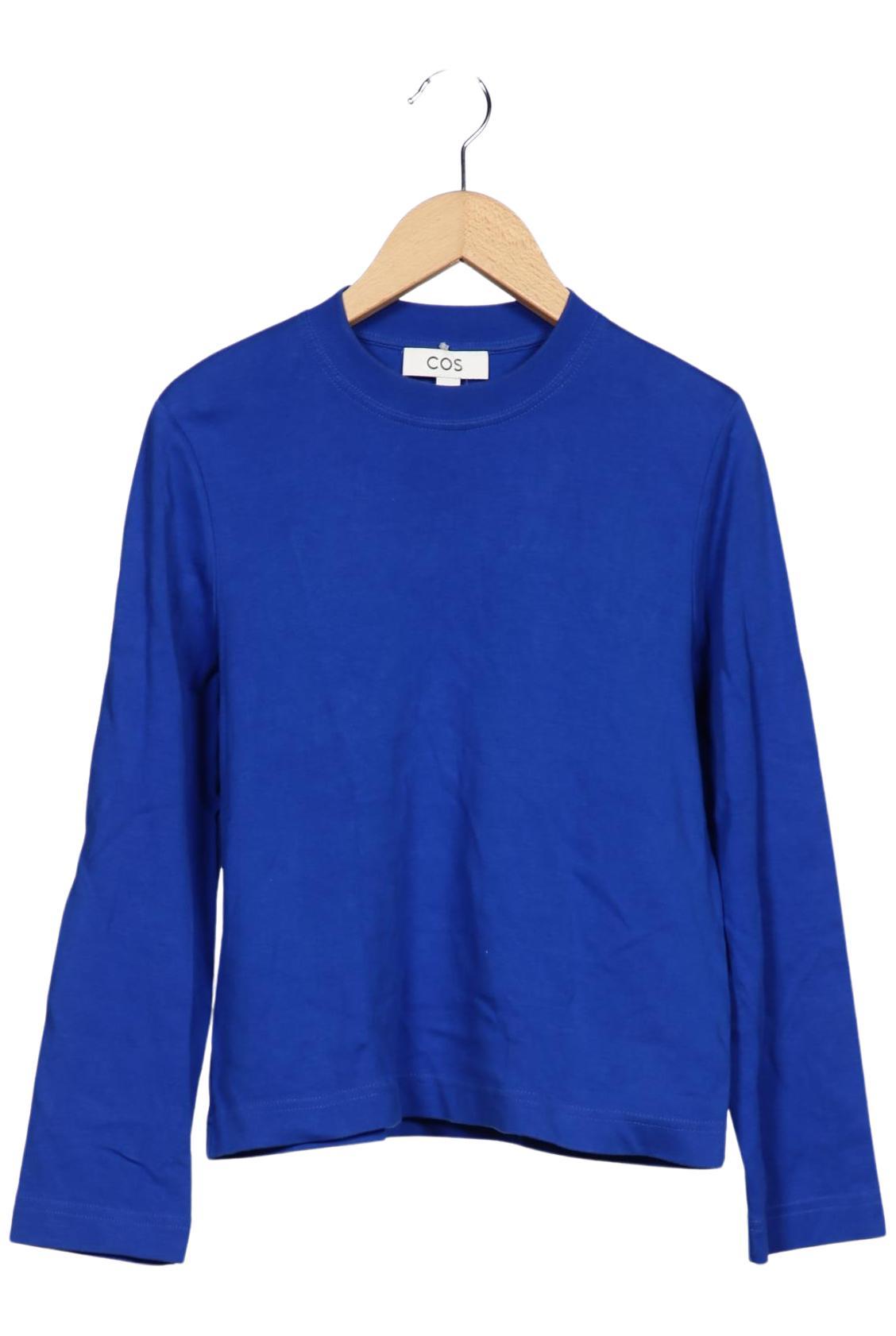 

COS Damen Langarmshirt, blau, Gr. 34