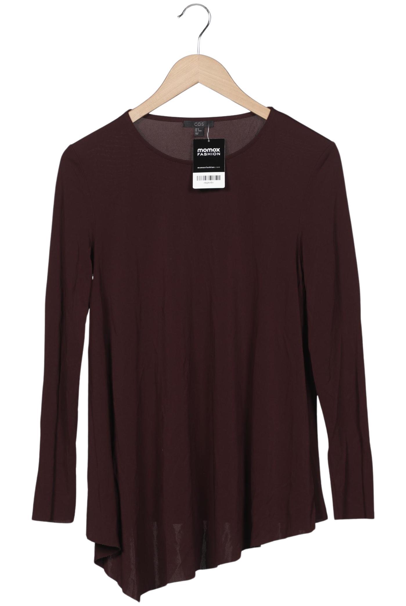 

COS Damen Langarmshirt, bordeaux, Gr. 38