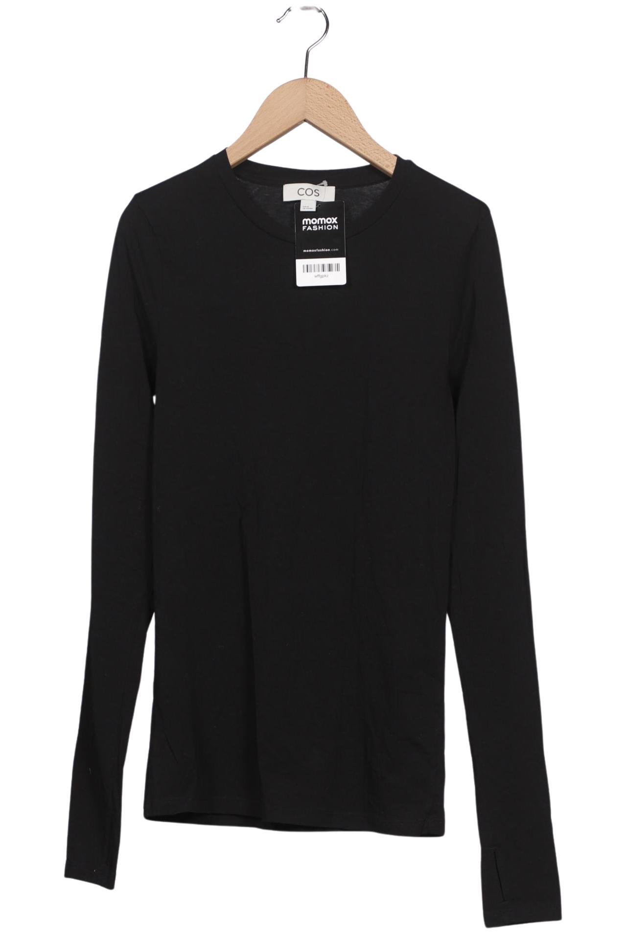 

COS Damen Langarmshirt, schwarz, Gr. 38
