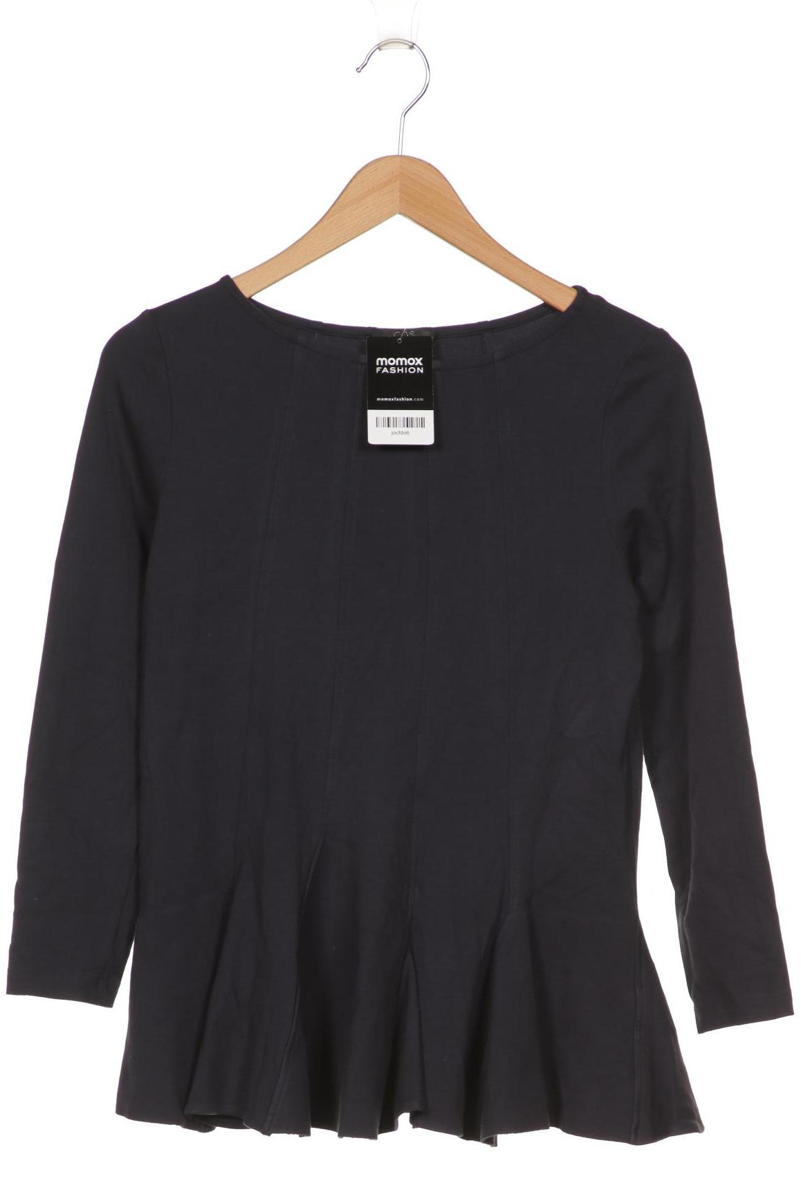 

COS Damen Langarmshirt, marineblau, Gr. 36