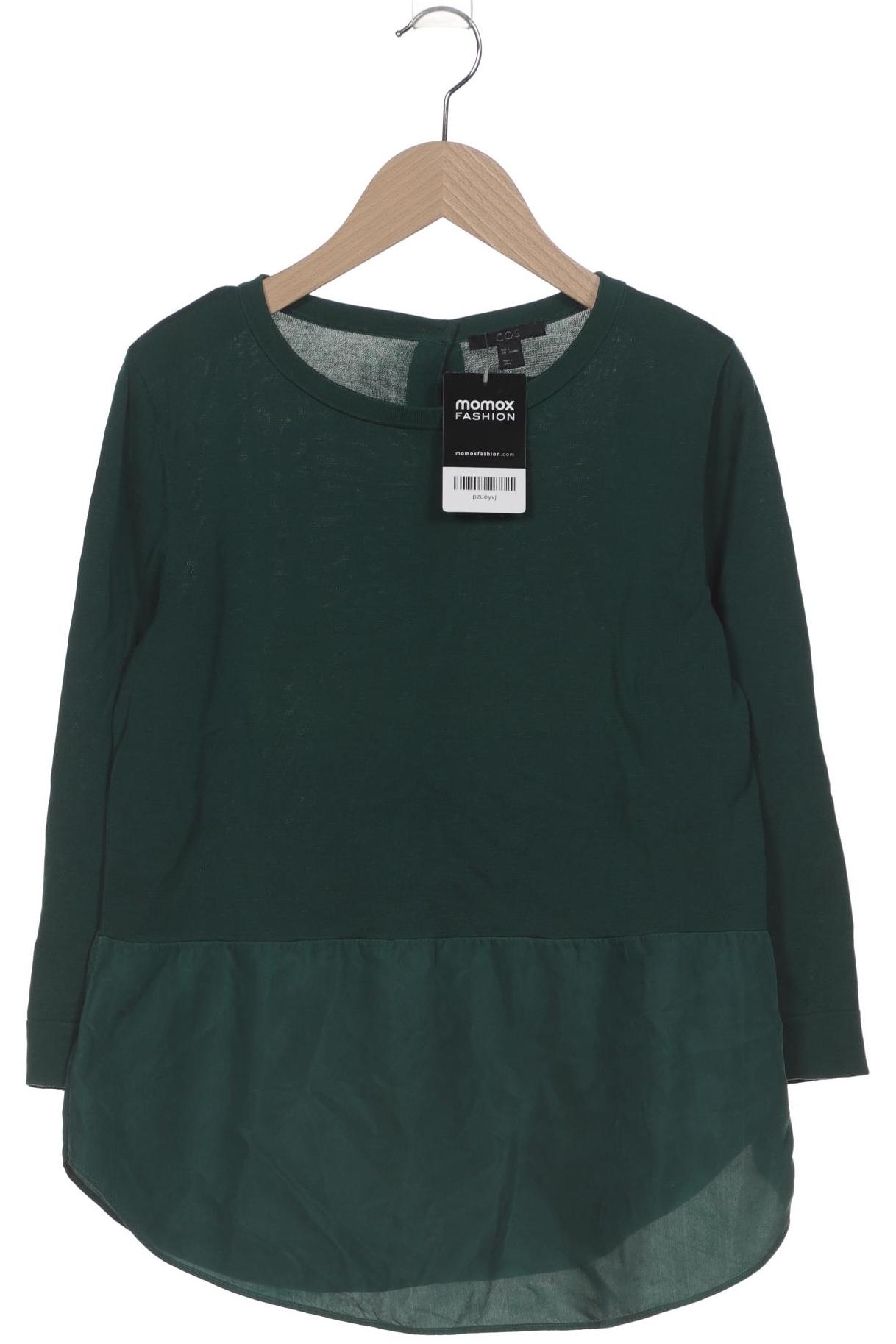 

COS Damen Langarmshirt, grün, Gr. 36