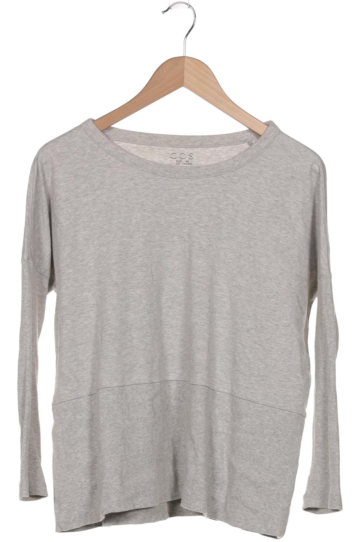 

COS Damen Langarmshirt, grau, Gr. 34