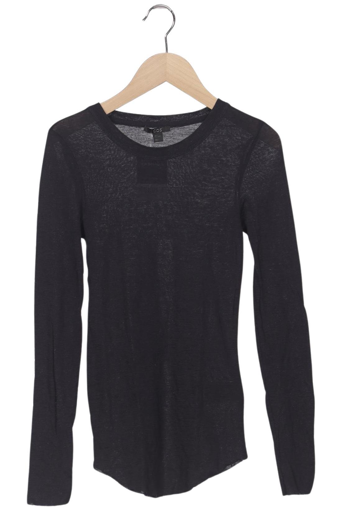 

COS Damen Langarmshirt, schwarz, Gr. 36