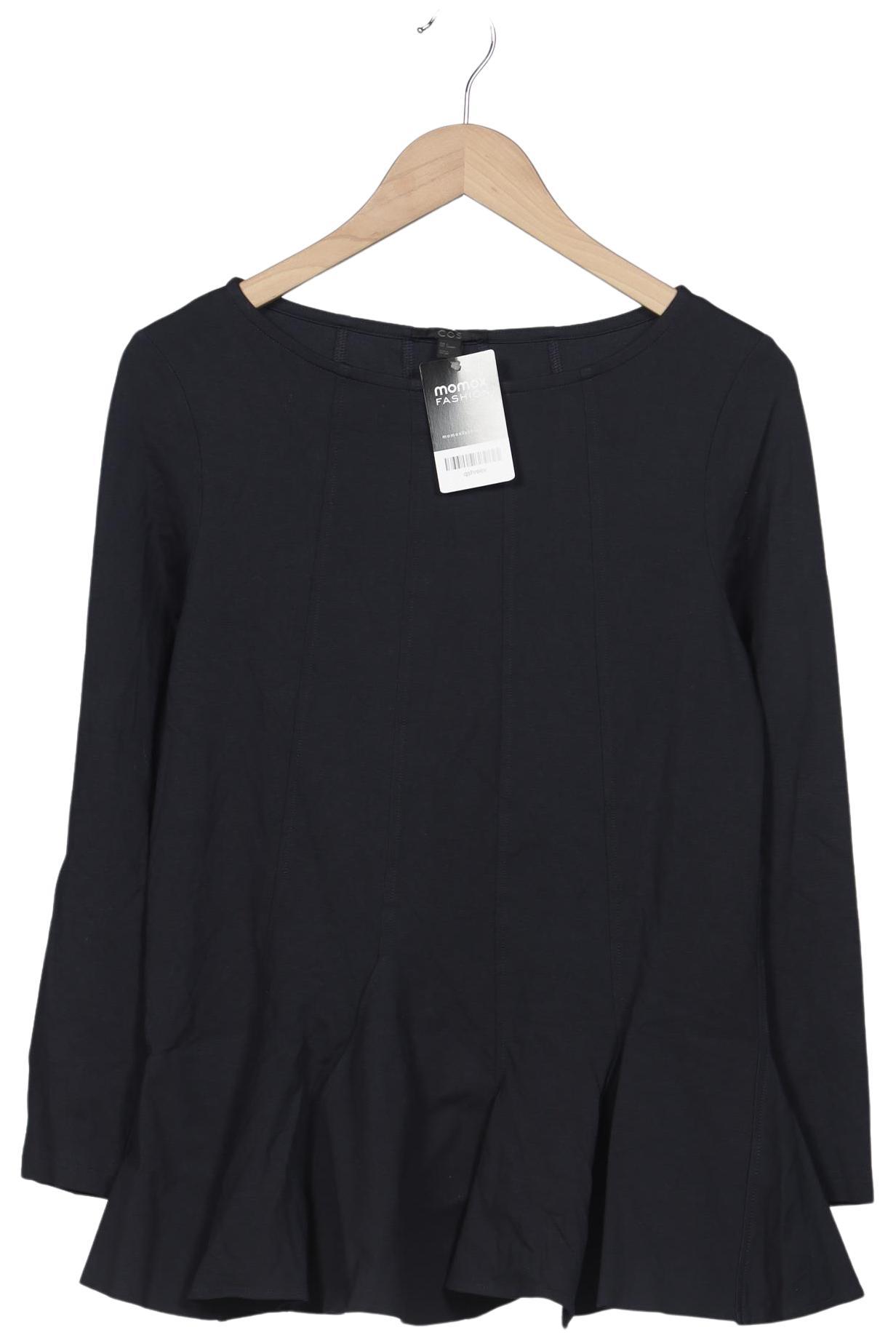 

COS Damen Langarmshirt, marineblau, Gr. 36
