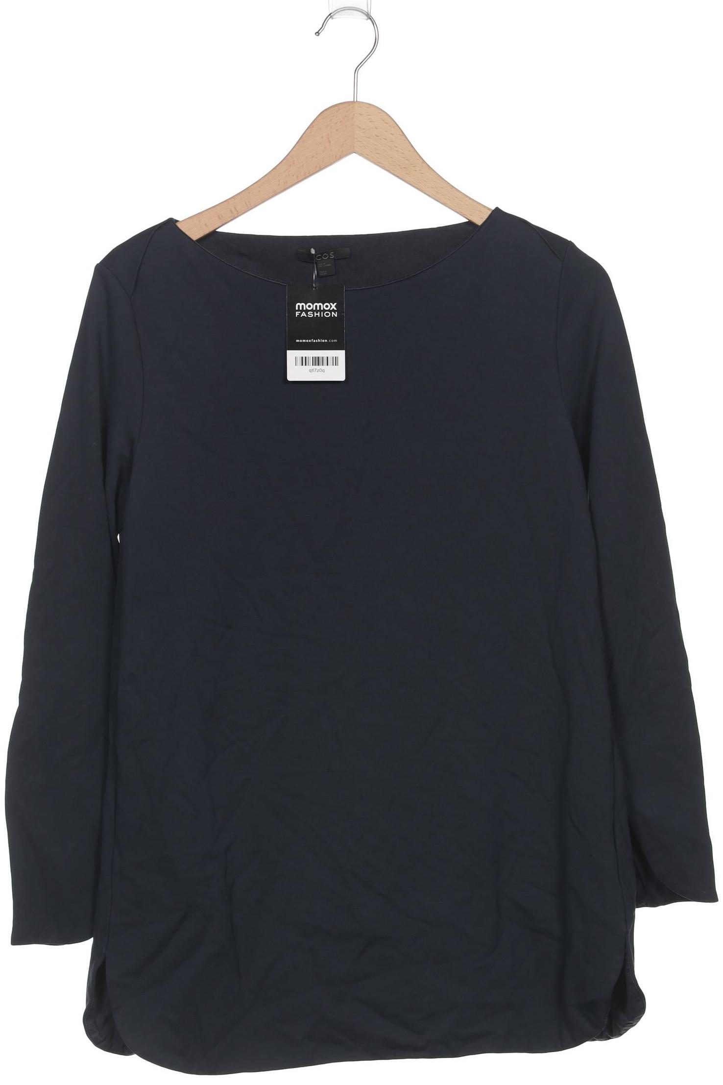 

COS Damen Langarmshirt, marineblau, Gr. 38