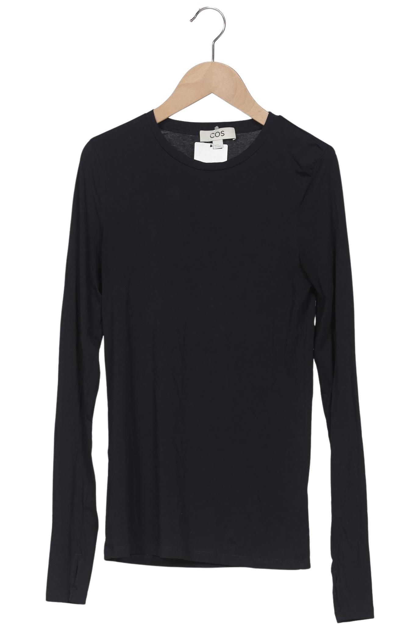 

COS Damen Langarmshirt, schwarz, Gr. 38