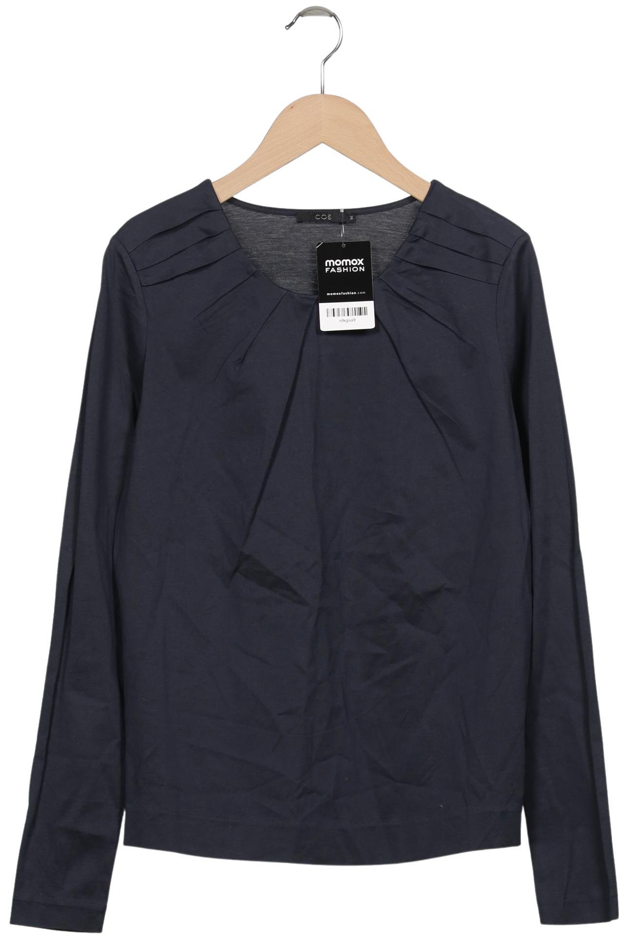 

COS Damen Langarmshirt, marineblau, Gr. 38