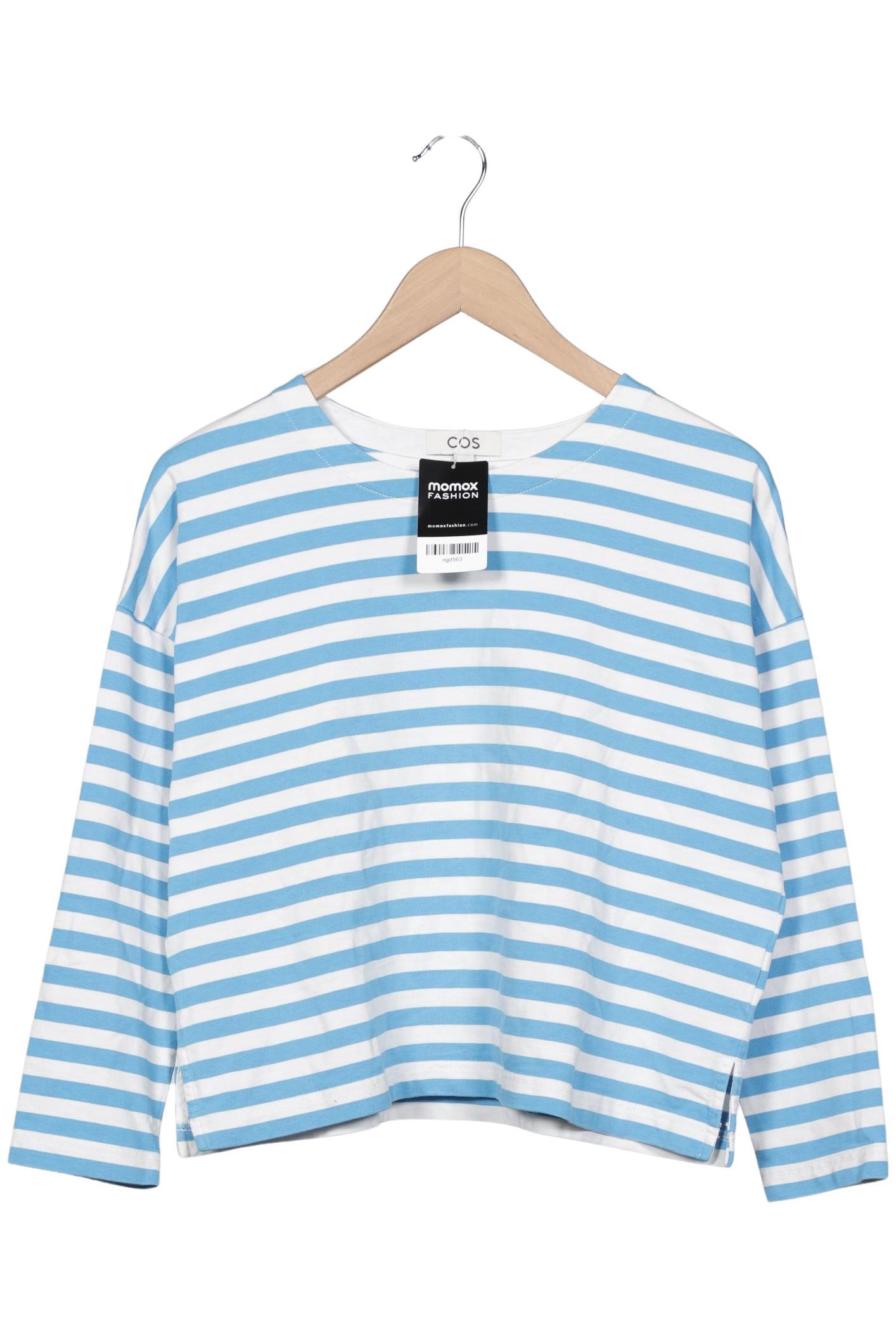 

COS Damen Langarmshirt, blau, Gr. 34