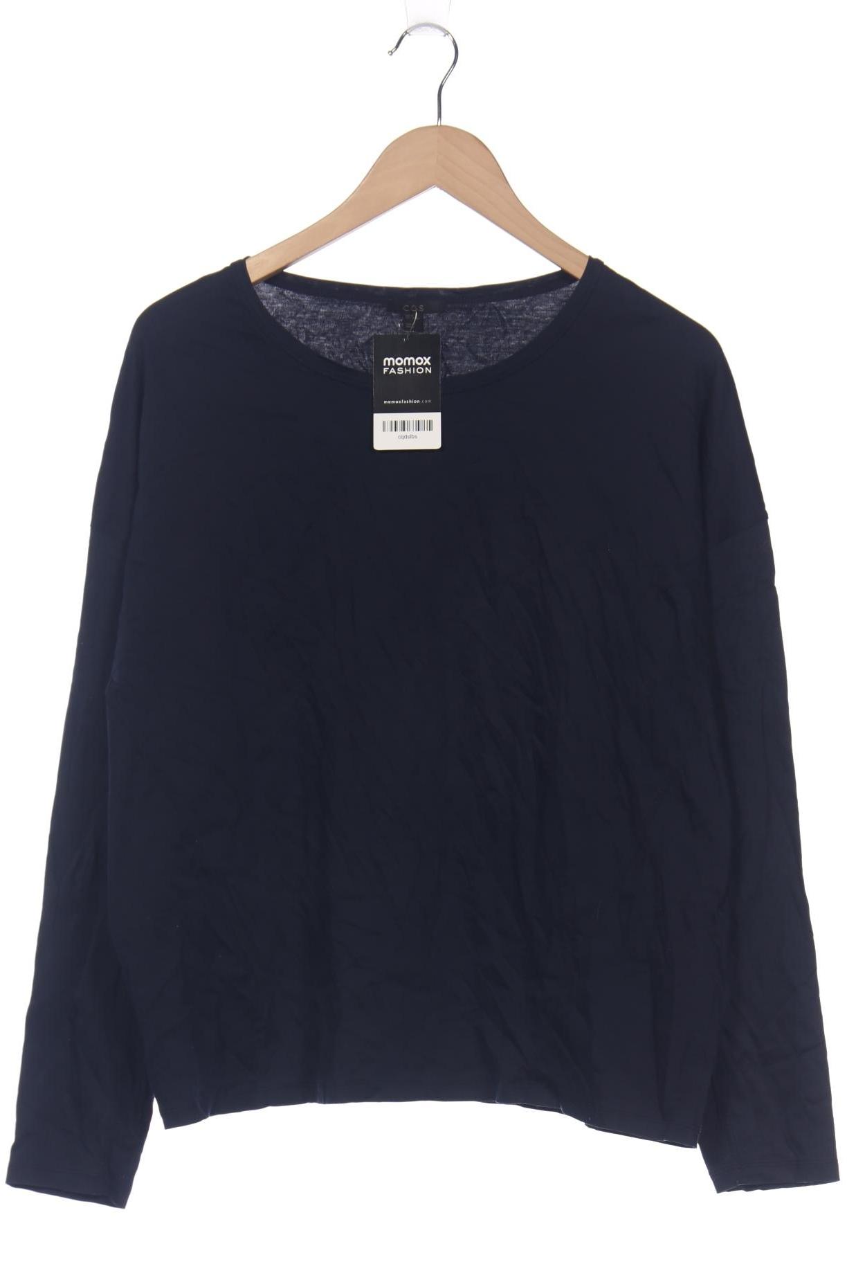 

COS Damen Langarmshirt, marineblau, Gr. 38