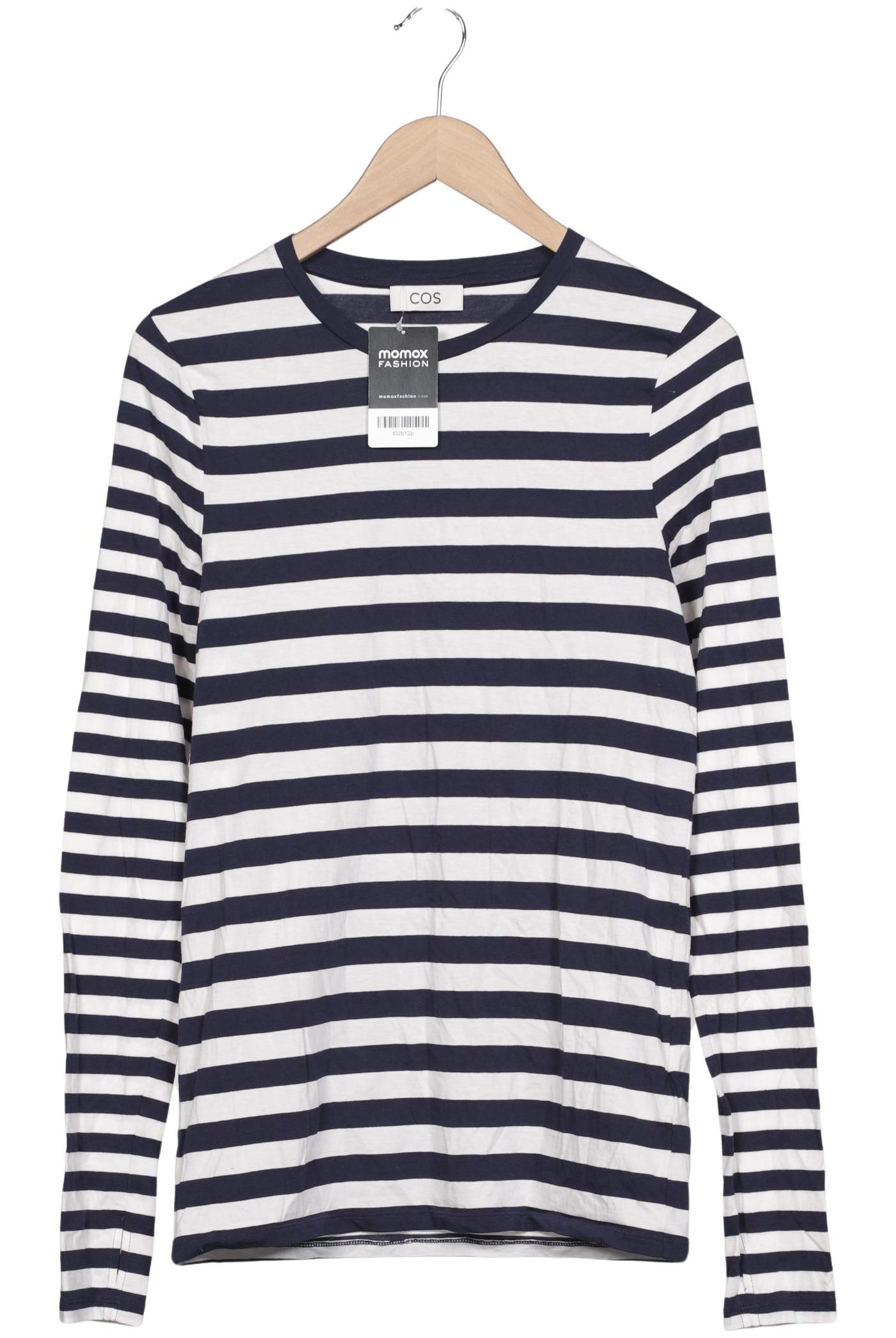 

COS Damen Langarmshirt, marineblau, Gr. 38