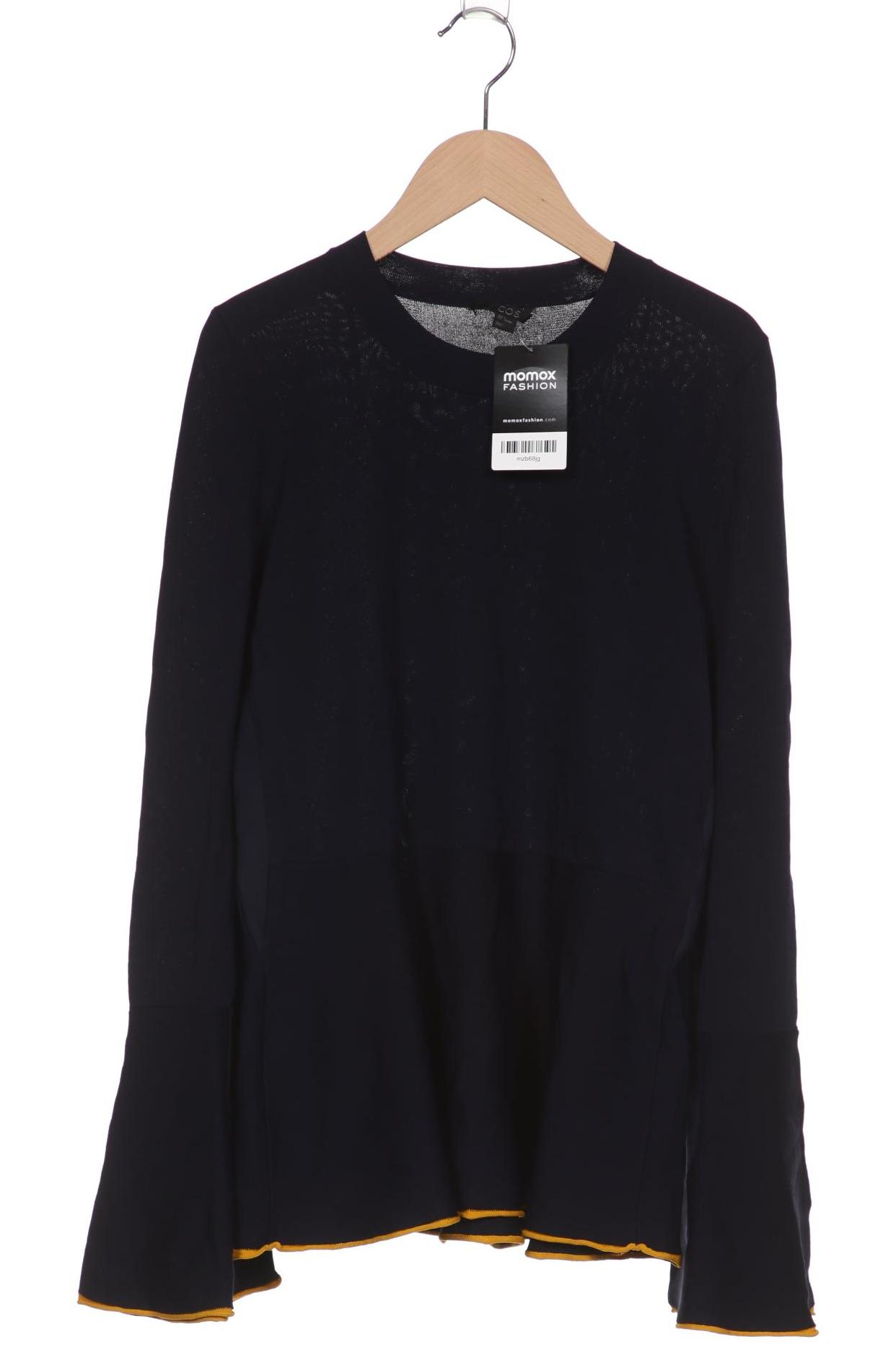 

COS Damen Langarmshirt, marineblau, Gr. 36