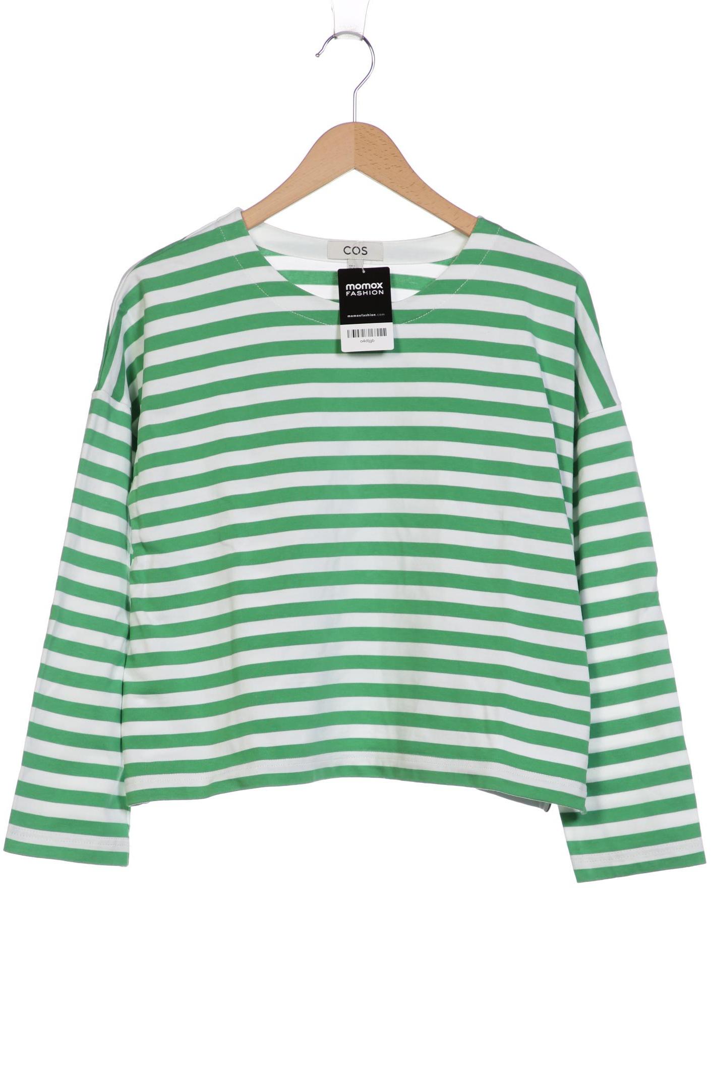 

COS Damen Langarmshirt, grün, Gr. 36