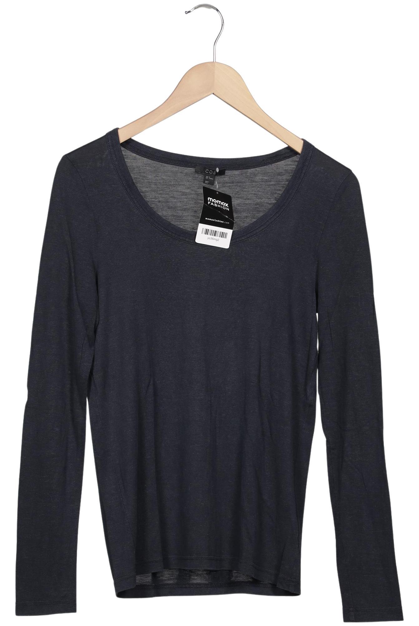 

COS Damen Langarmshirt, marineblau, Gr. 38