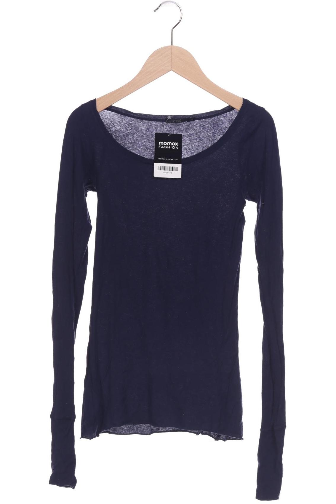 

COS Damen Langarmshirt, marineblau, Gr. 34