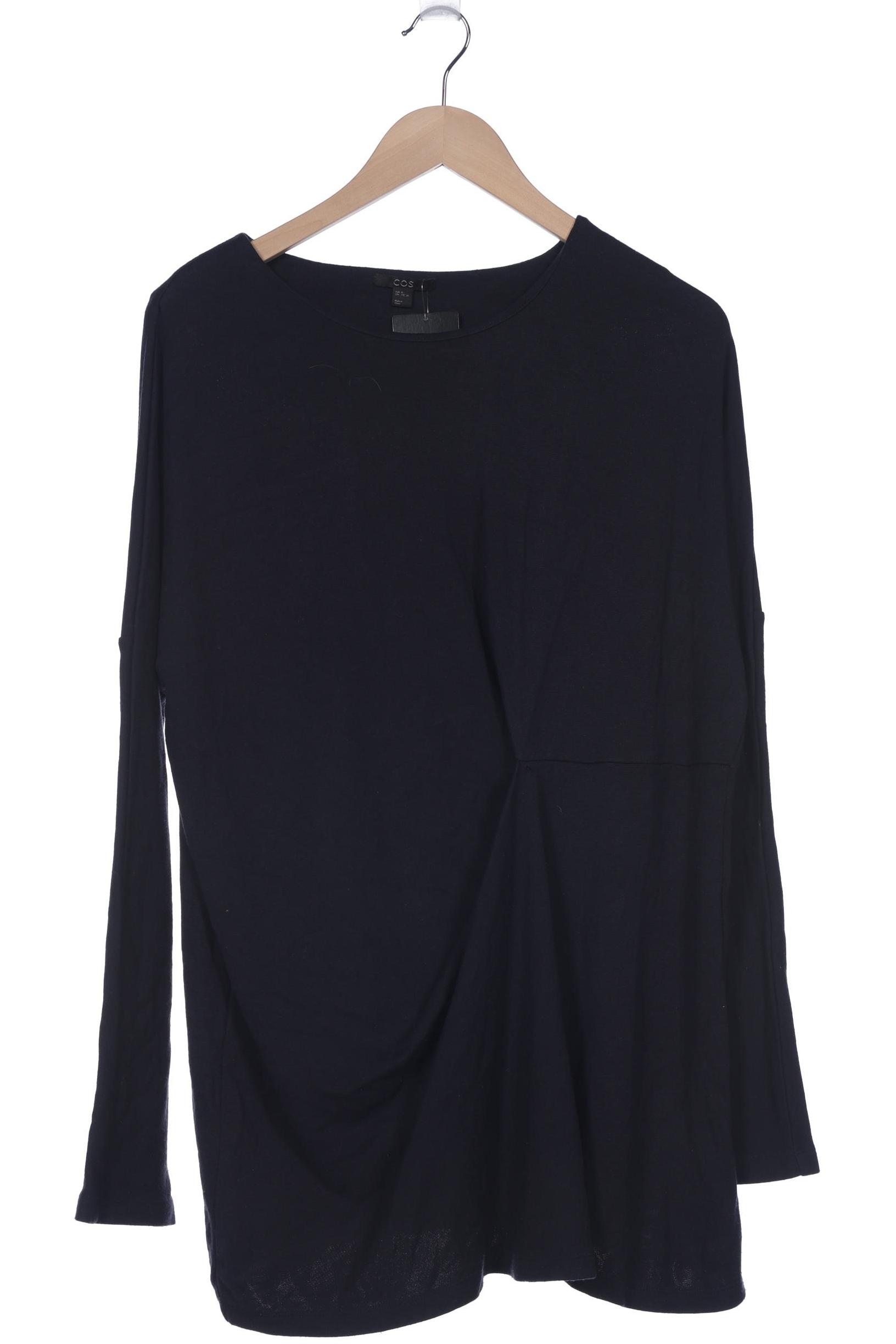 

COS Damen Langarmshirt, marineblau, Gr. 38