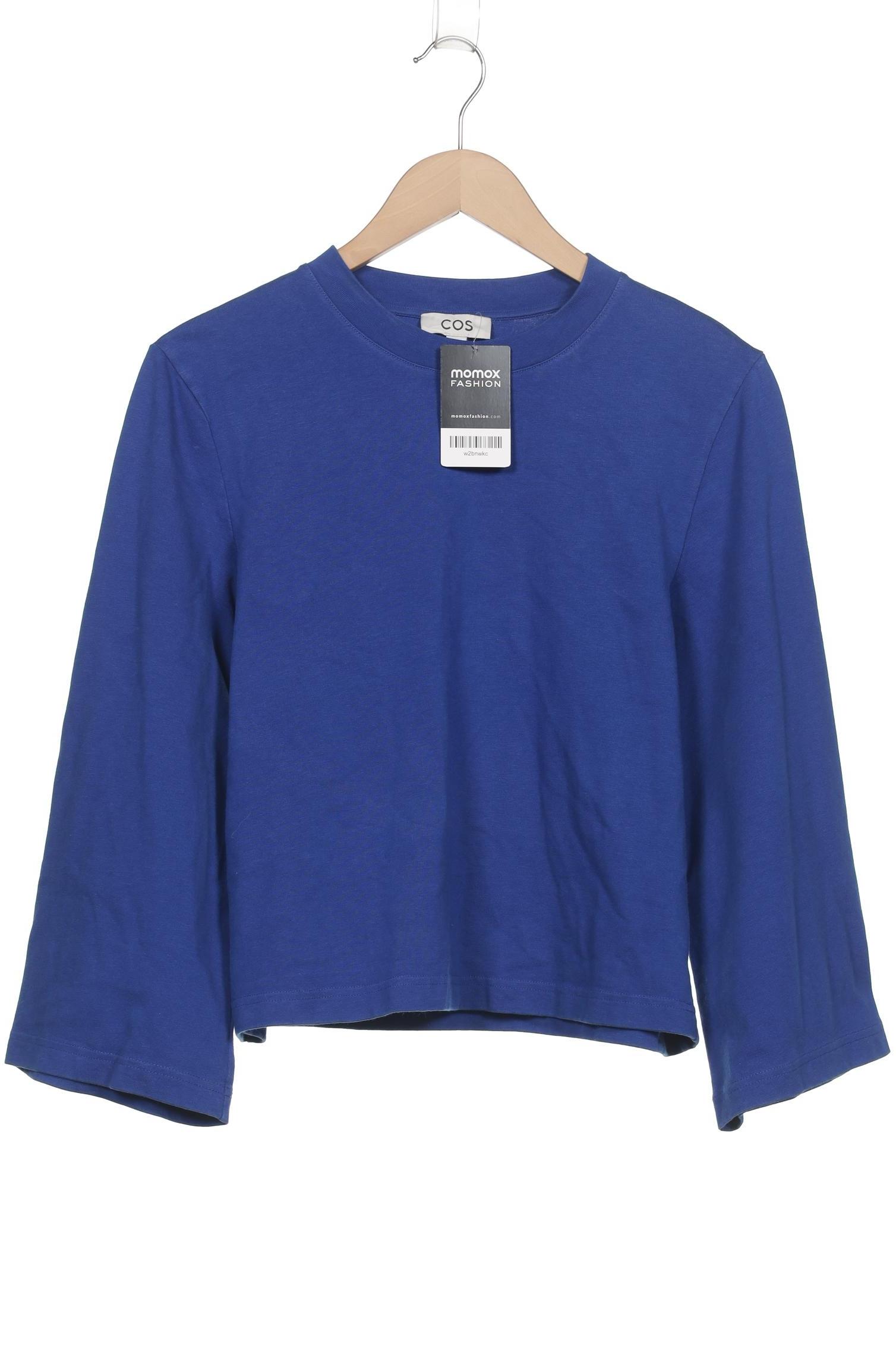 

COS Damen Langarmshirt, blau, Gr. 36