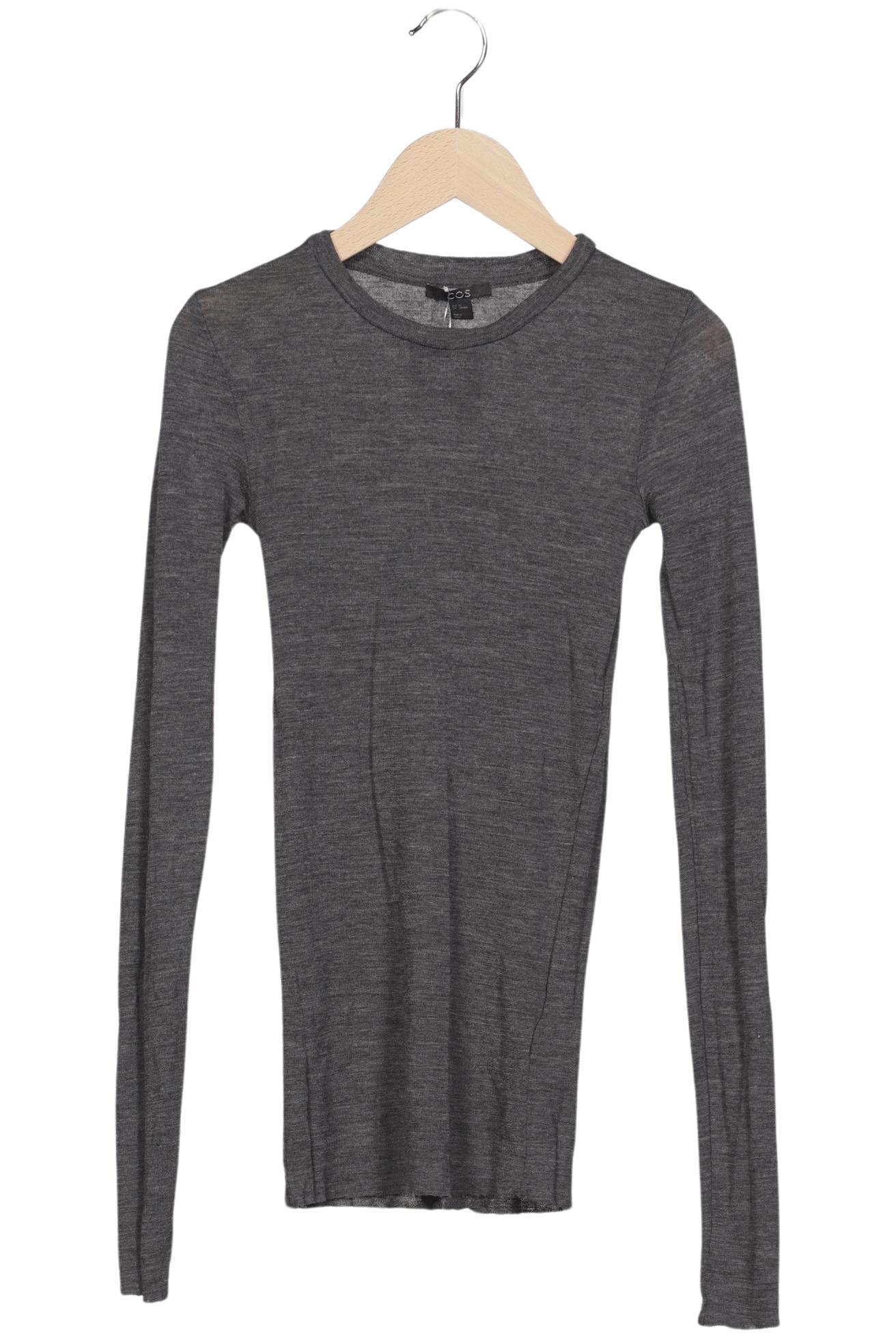 

COS Damen Langarmshirt, grau, Gr. 34