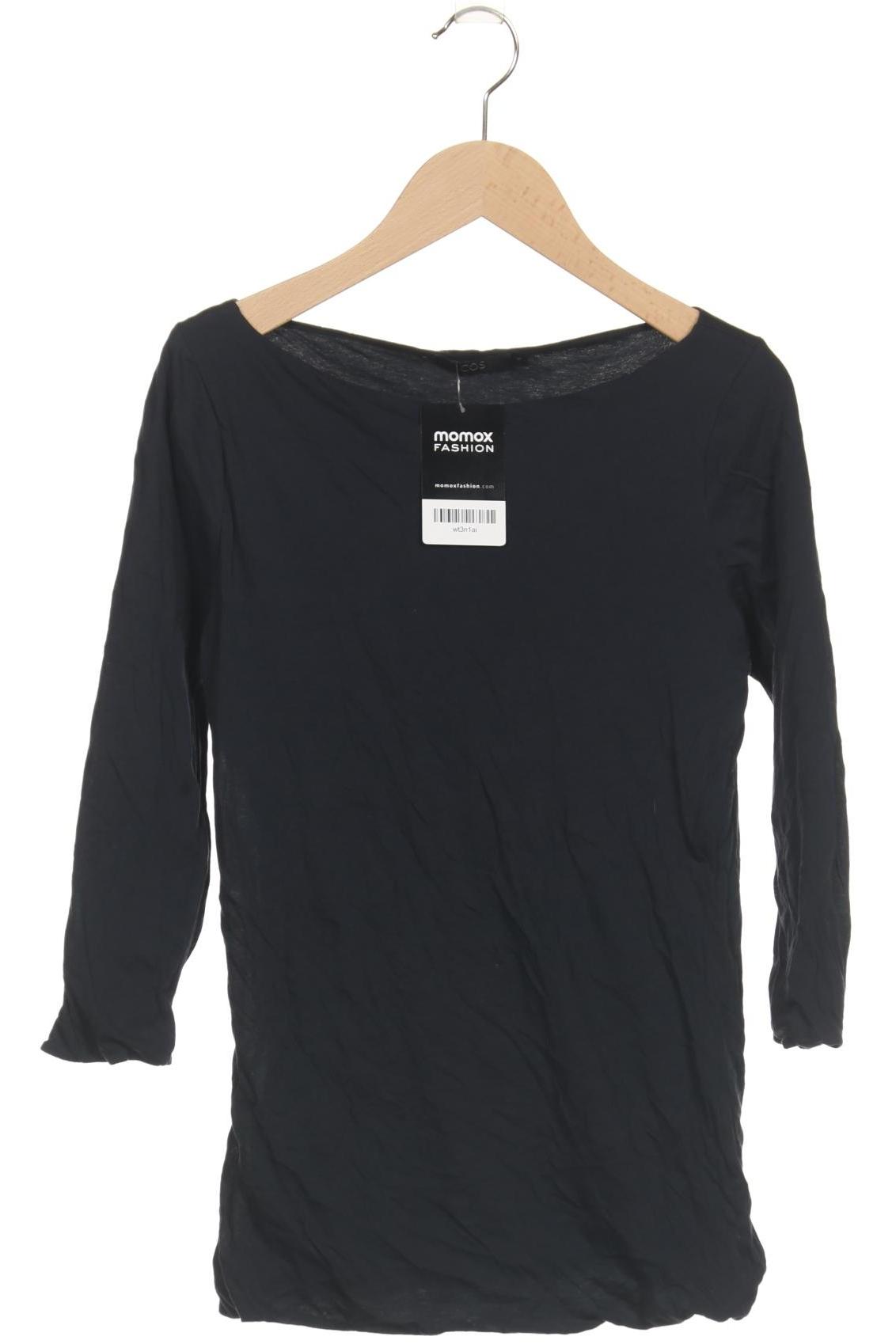 

COS Damen Langarmshirt, marineblau, Gr. 36