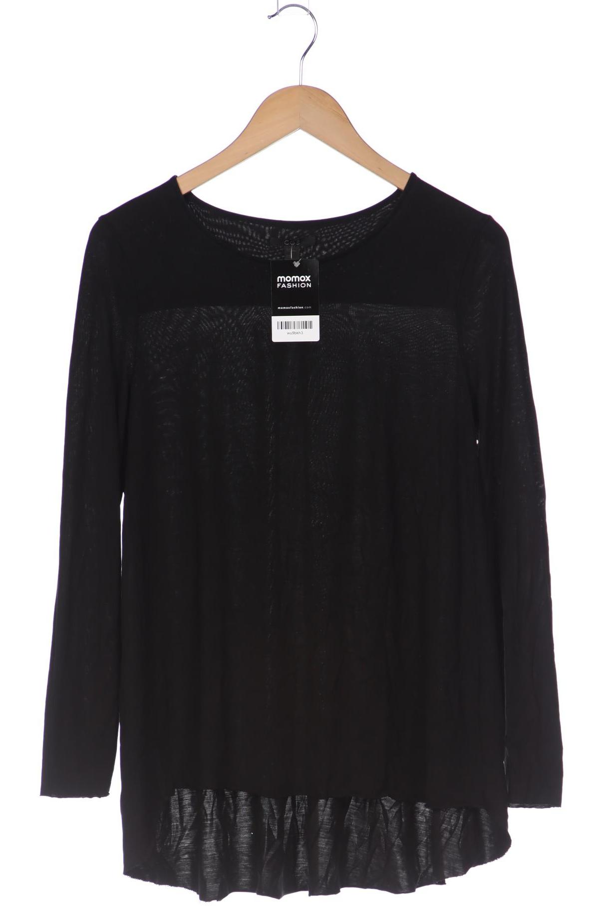 

COS Damen Langarmshirt, schwarz, Gr. 38