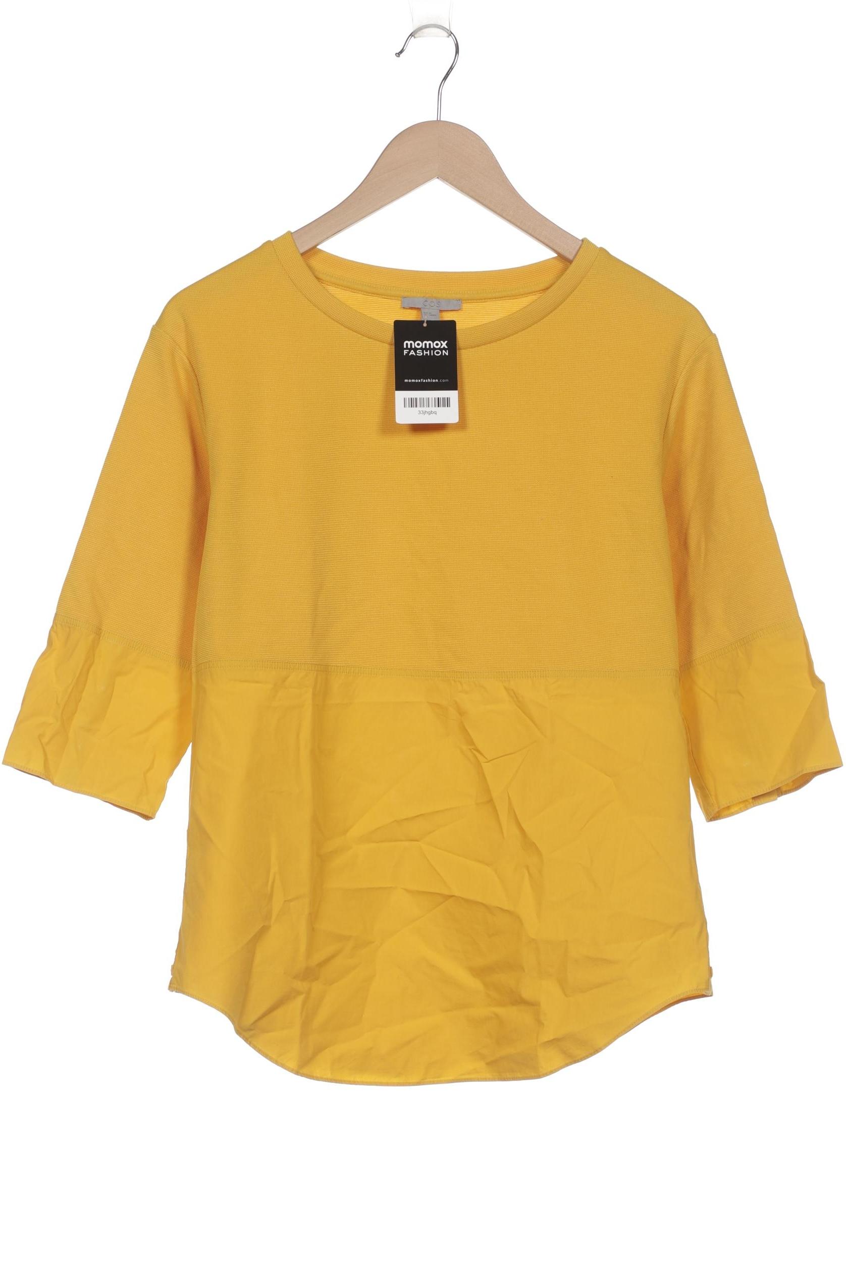 

COS Damen Langarmshirt, gelb, Gr. 34
