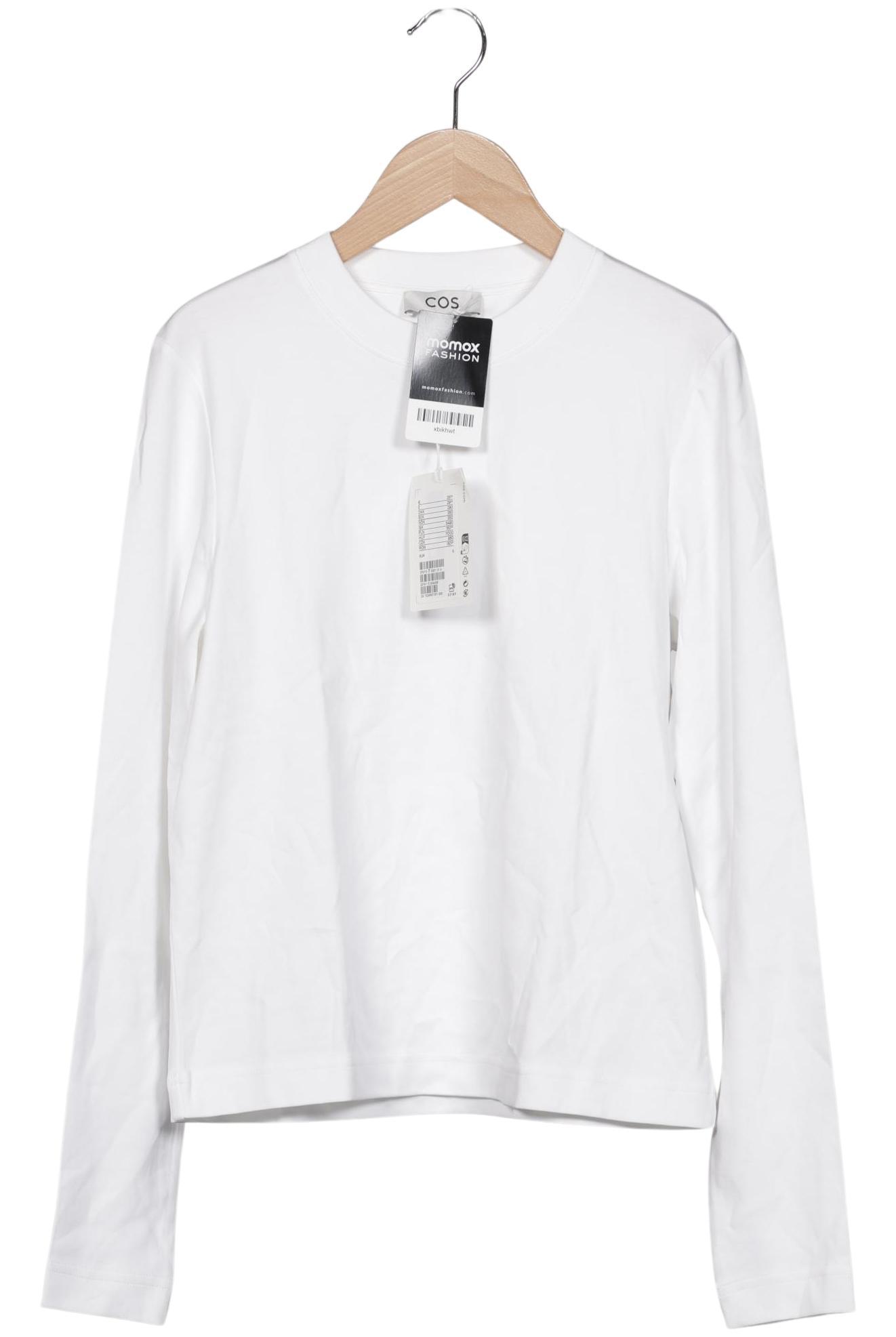 

COS Damen Langarmshirt, weiß, Gr. 36