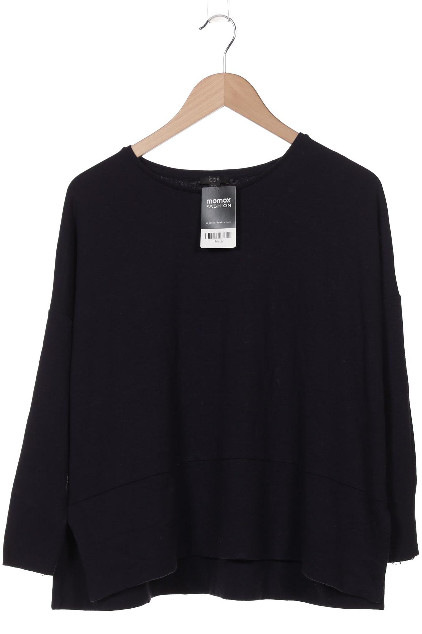 

COS Damen Langarmshirt, marineblau, Gr. 36