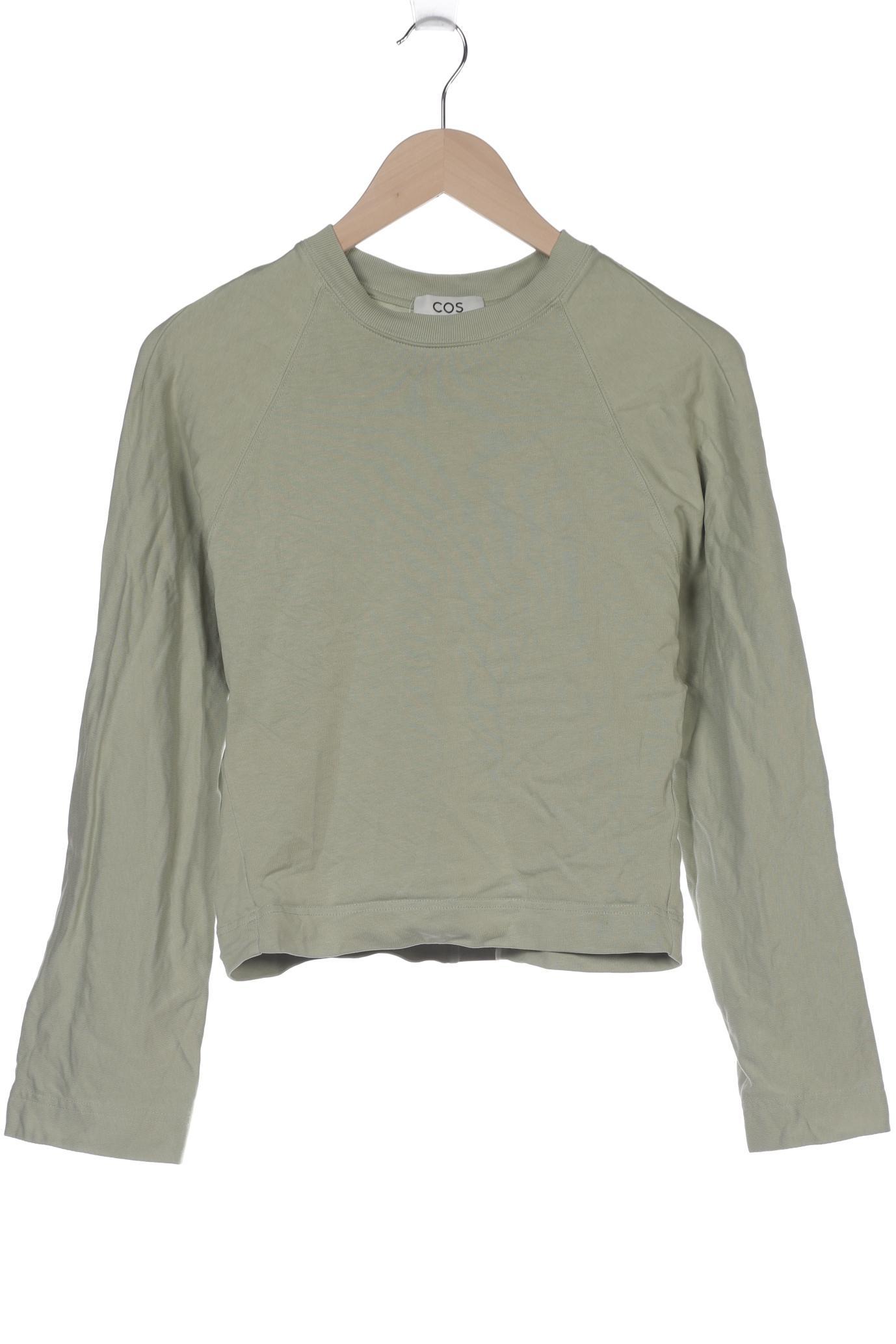 

COS Damen Langarmshirt, grün, Gr. 34