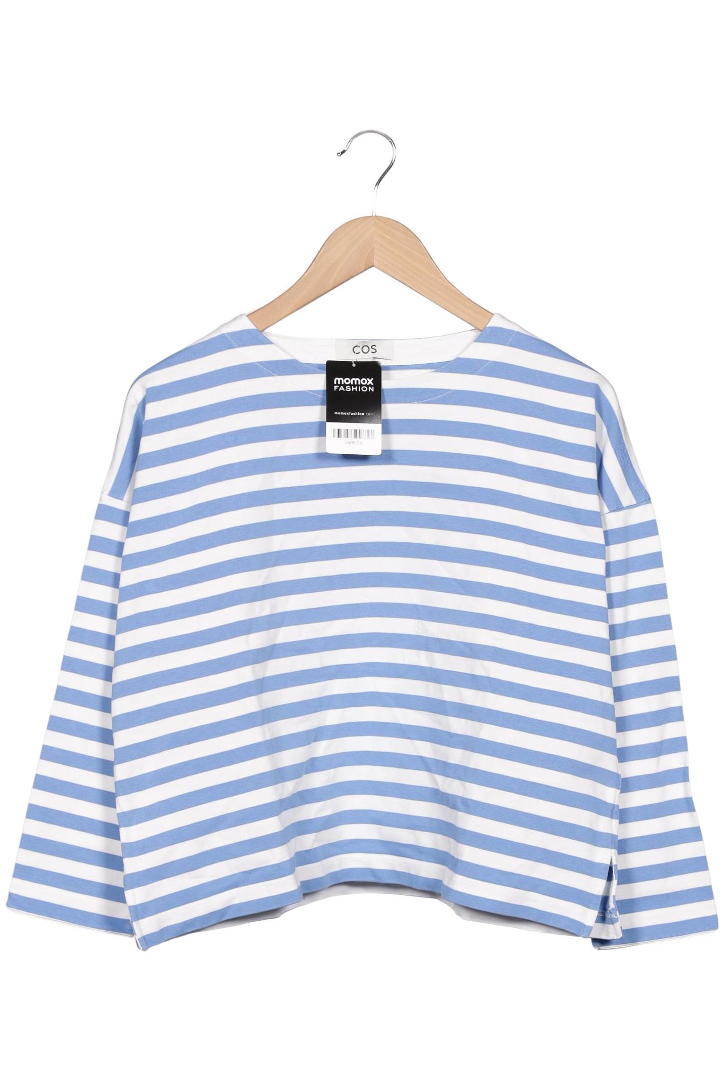 

COS Damen Langarmshirt, blau, Gr. 36