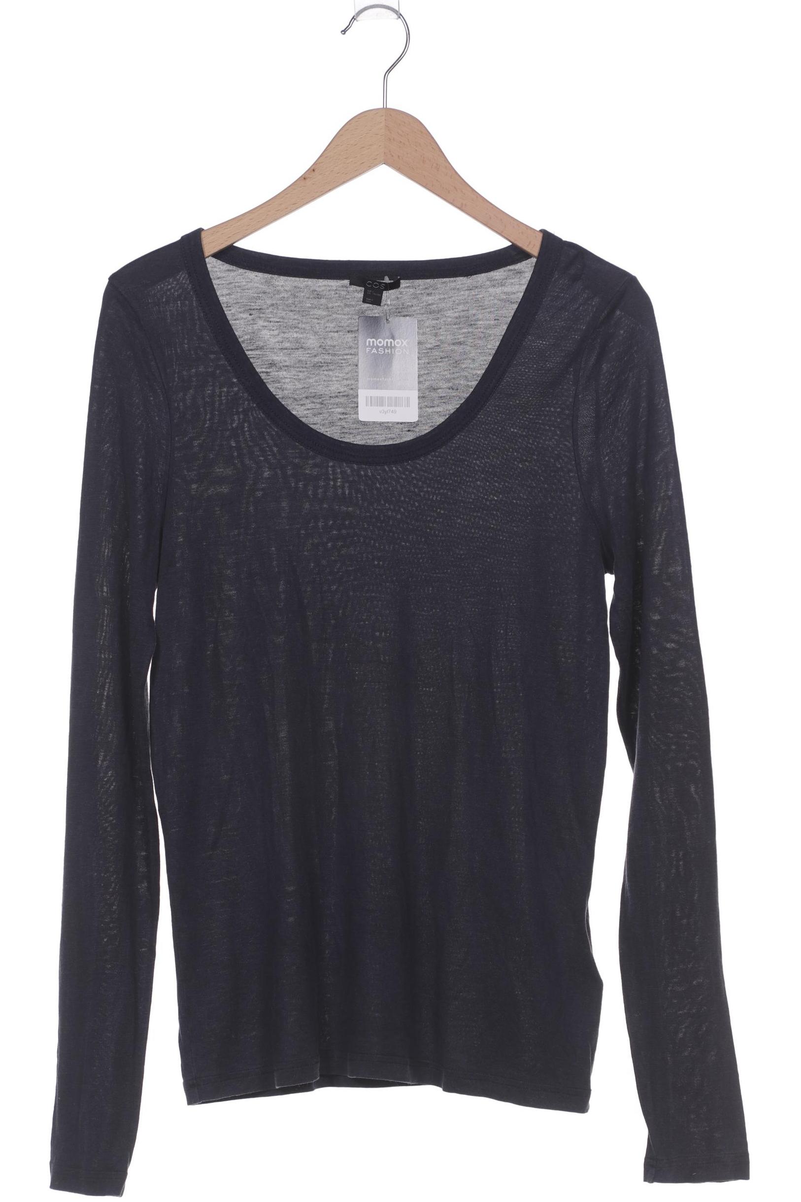 

COS Damen Langarmshirt, marineblau, Gr. 42
