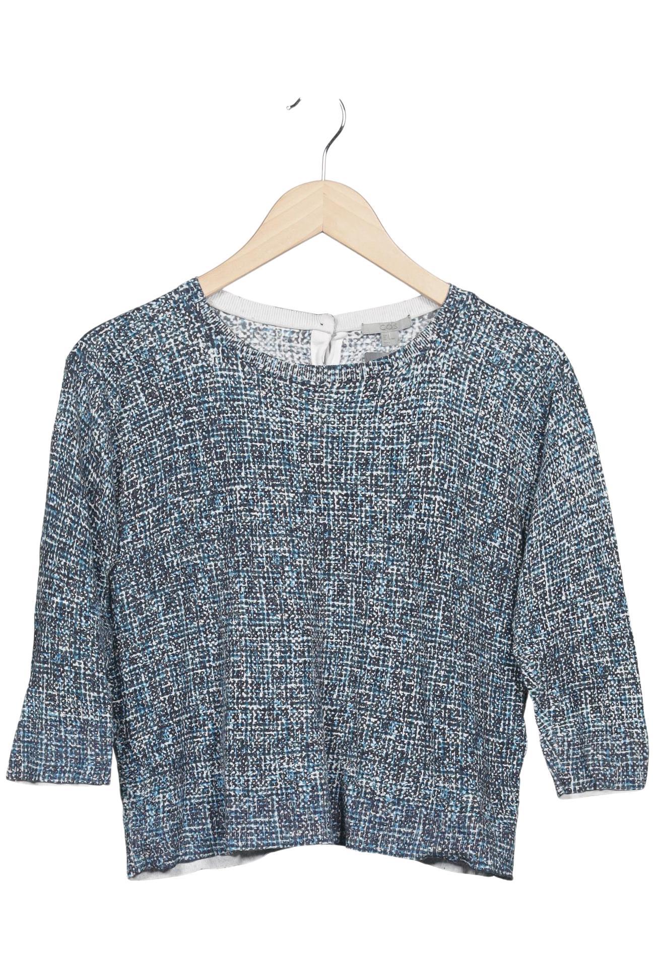 

COS Damen Langarmshirt, blau, Gr. 36
