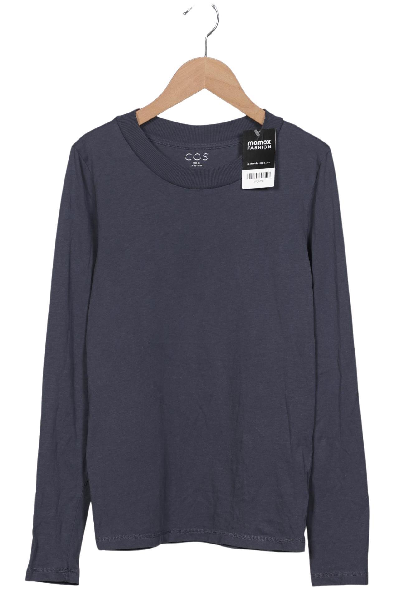 

COS Damen Langarmshirt, marineblau, Gr. 36