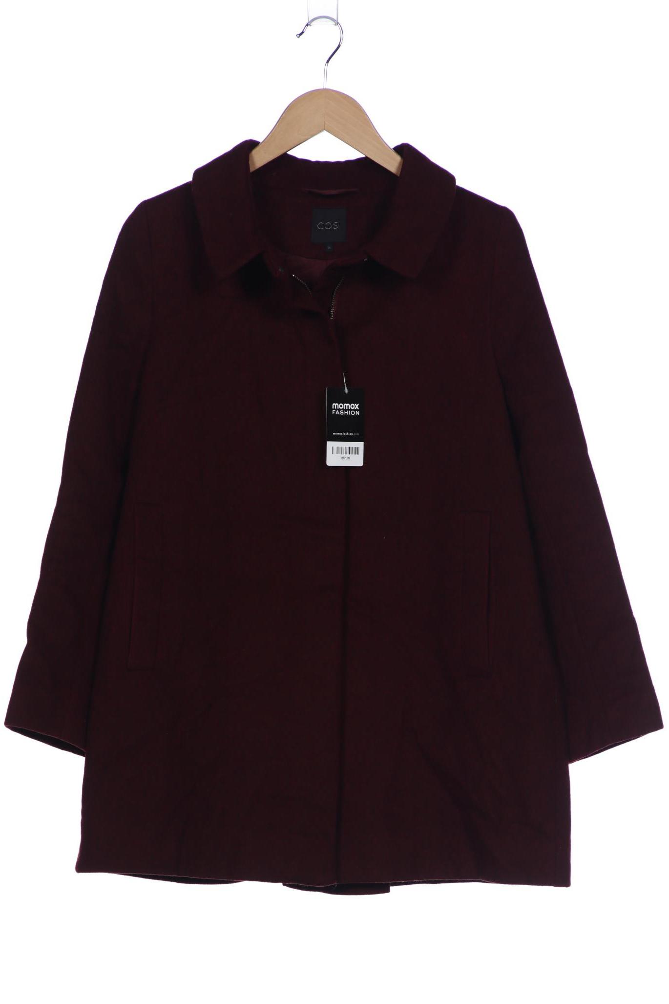 

COS Damen Mantel, bordeaux, Gr. 36