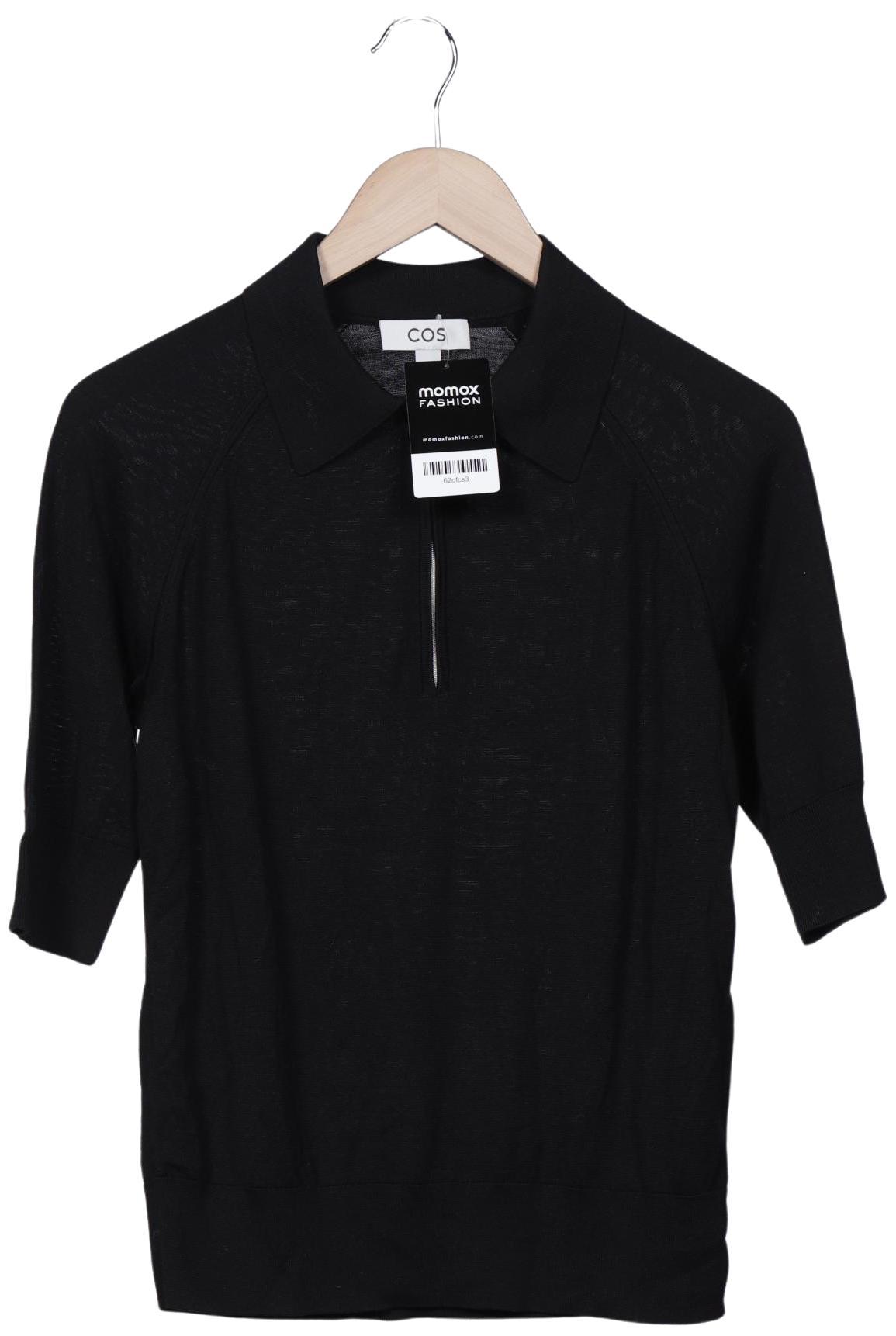 

COS Damen Poloshirt, schwarz, Gr. 36