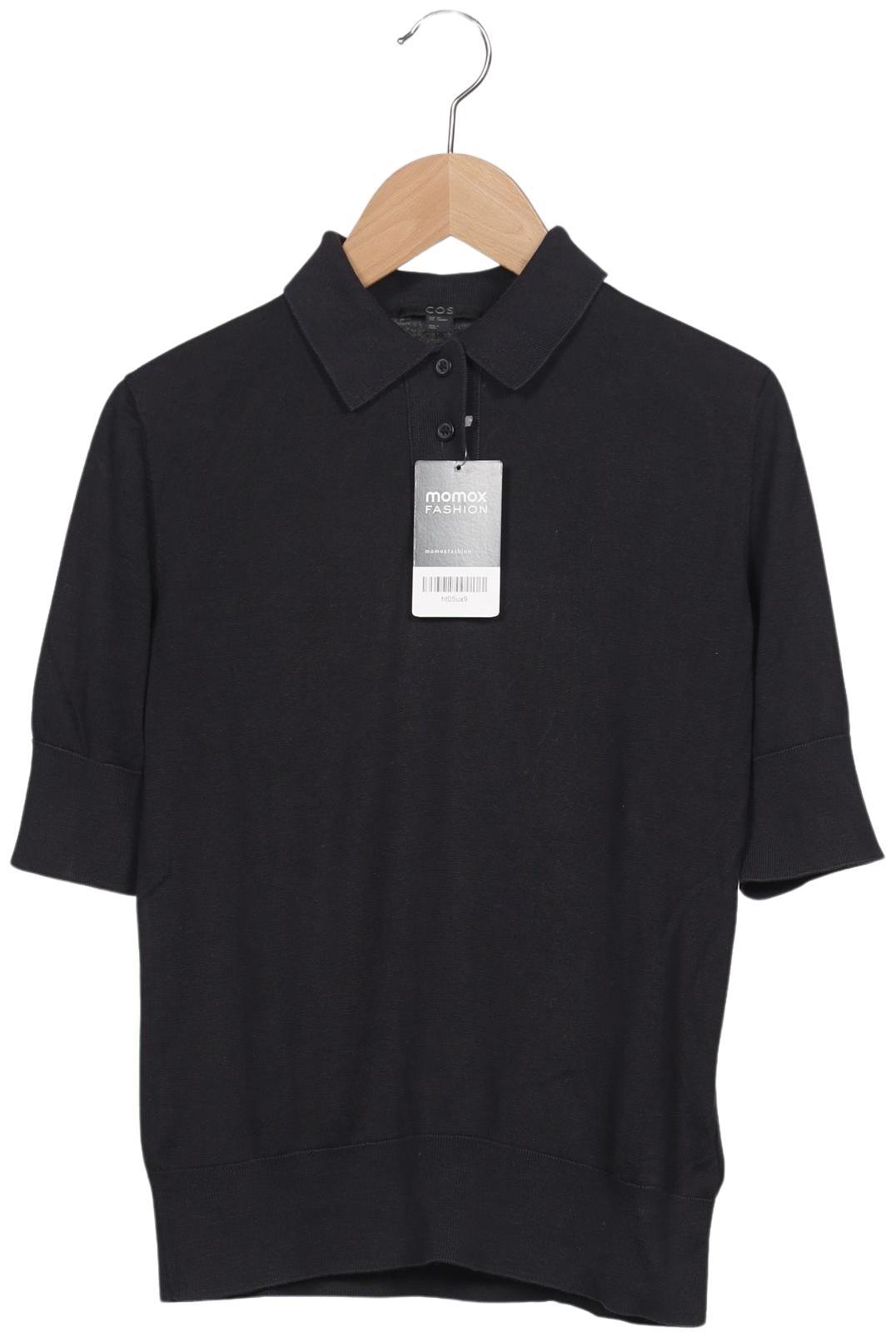 

COS Damen Poloshirt, schwarz, Gr. 34