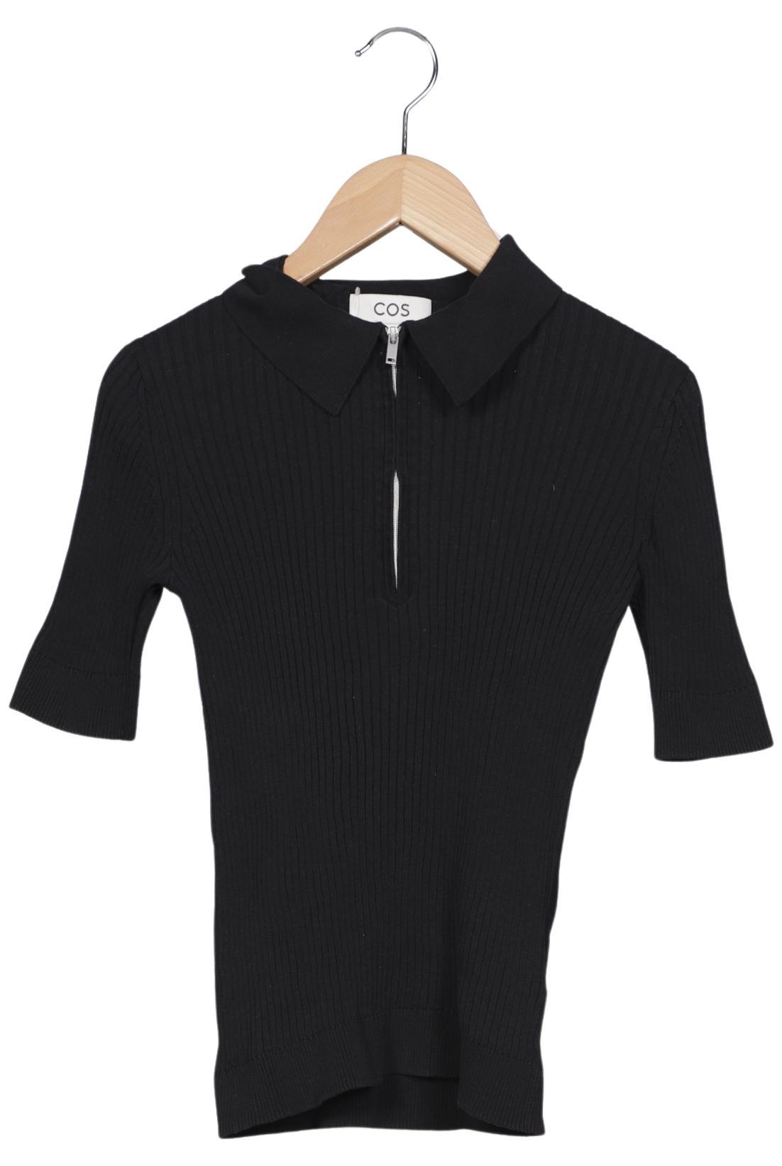 

COS Damen Poloshirt, schwarz, Gr. 34