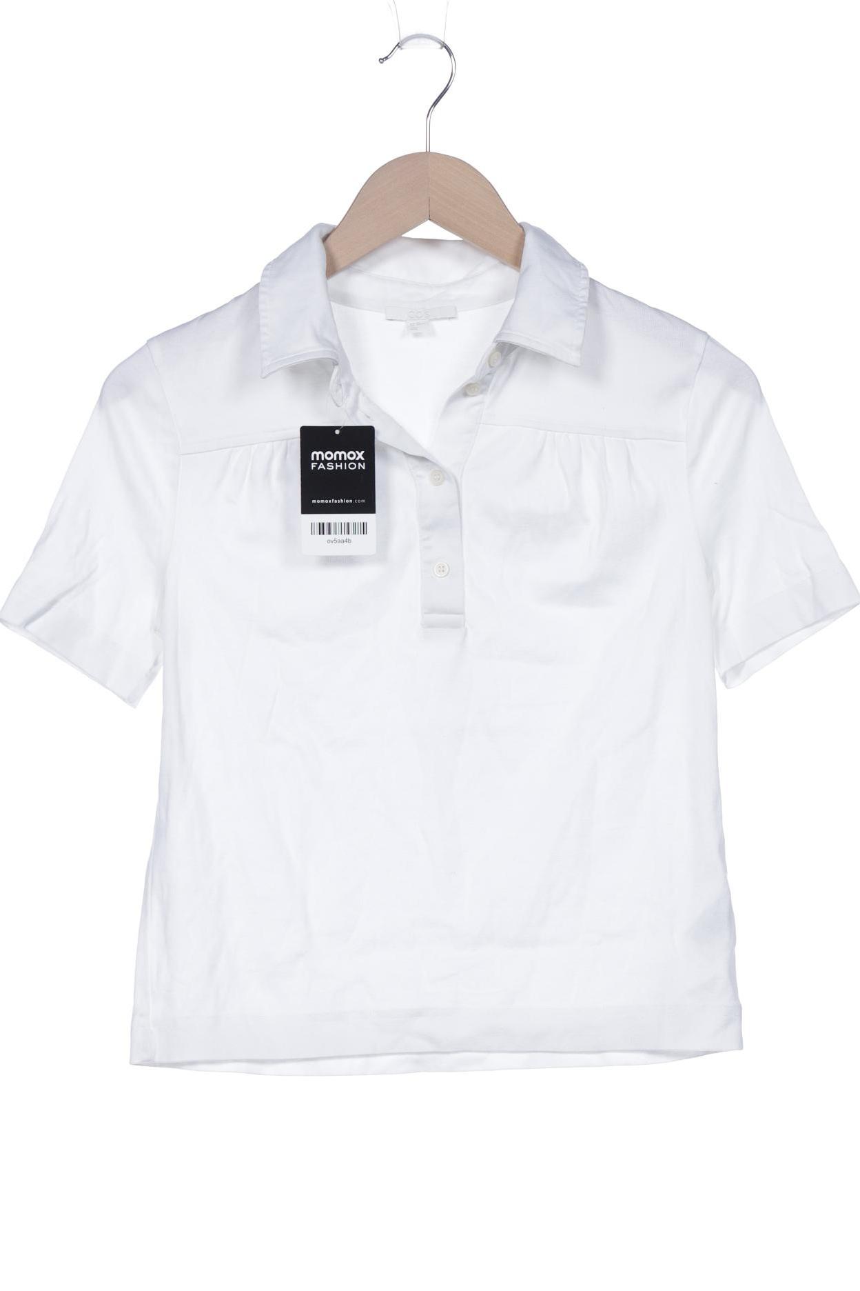 

COS Damen Poloshirt, weiß, Gr. 34