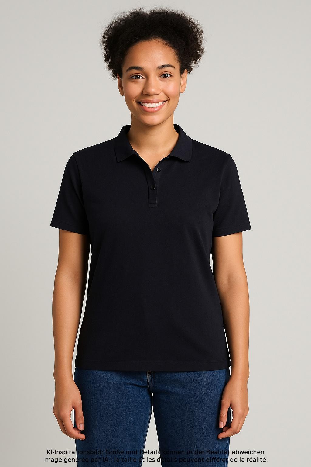 

COS Damen Poloshirt, marineblau, Gr. 38