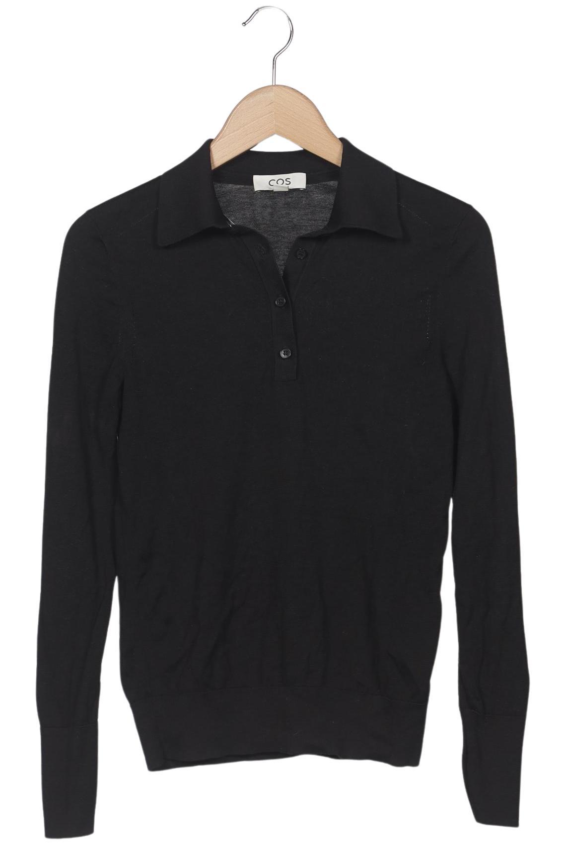 

COS Damen Poloshirt, schwarz, Gr. 34