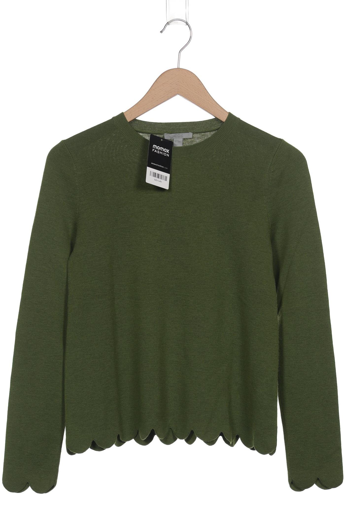 

COS Damen Pullover, grün, Gr. 34