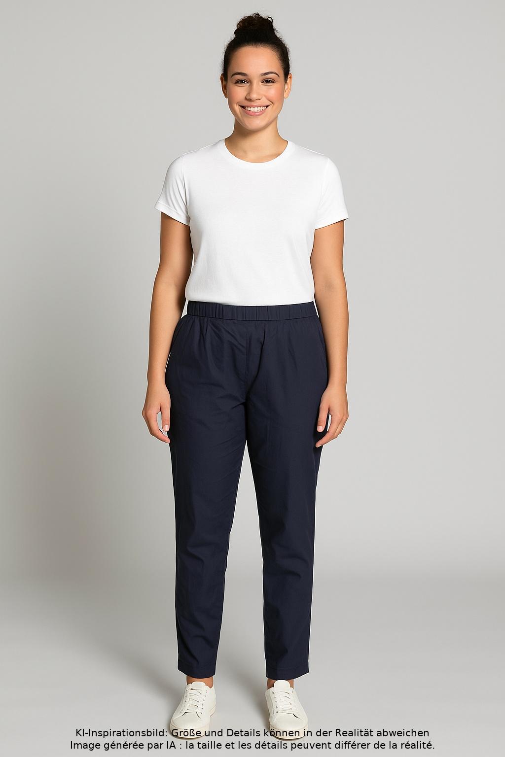 

COS Damen Stoffhose, marineblau, Gr. 38