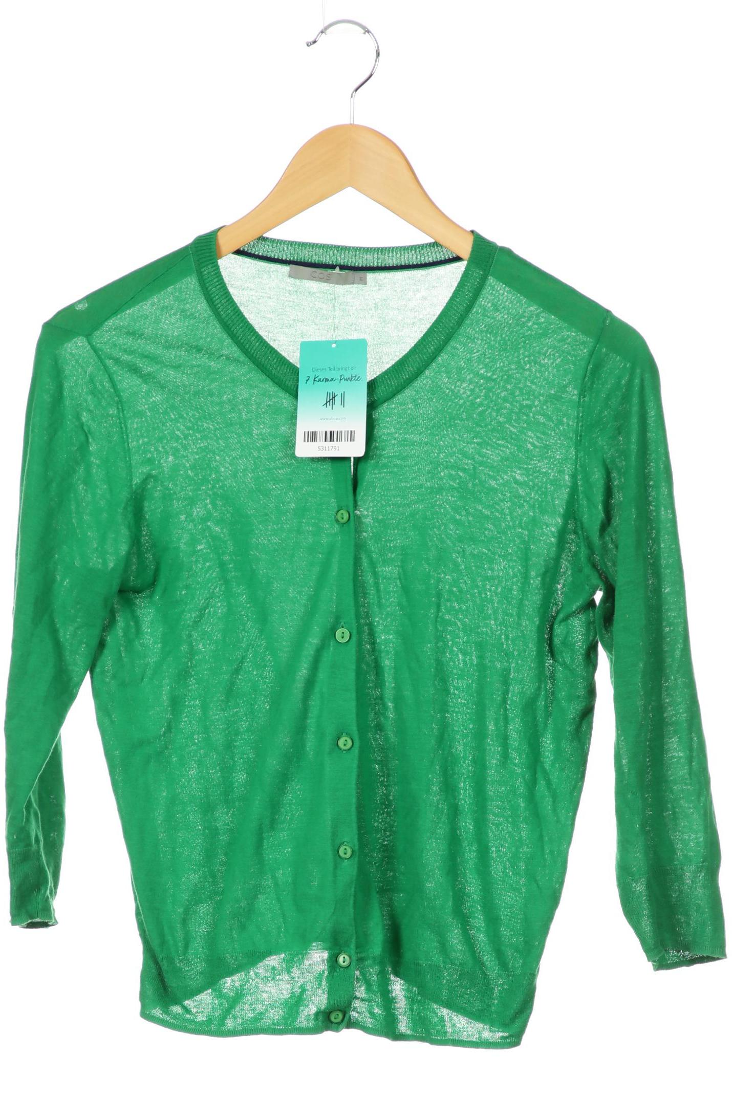 

COS Damen Strickjacke, grün, Gr. 38