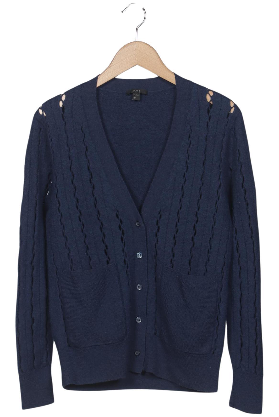 

COS Damen Strickjacke, marineblau, Gr. 34