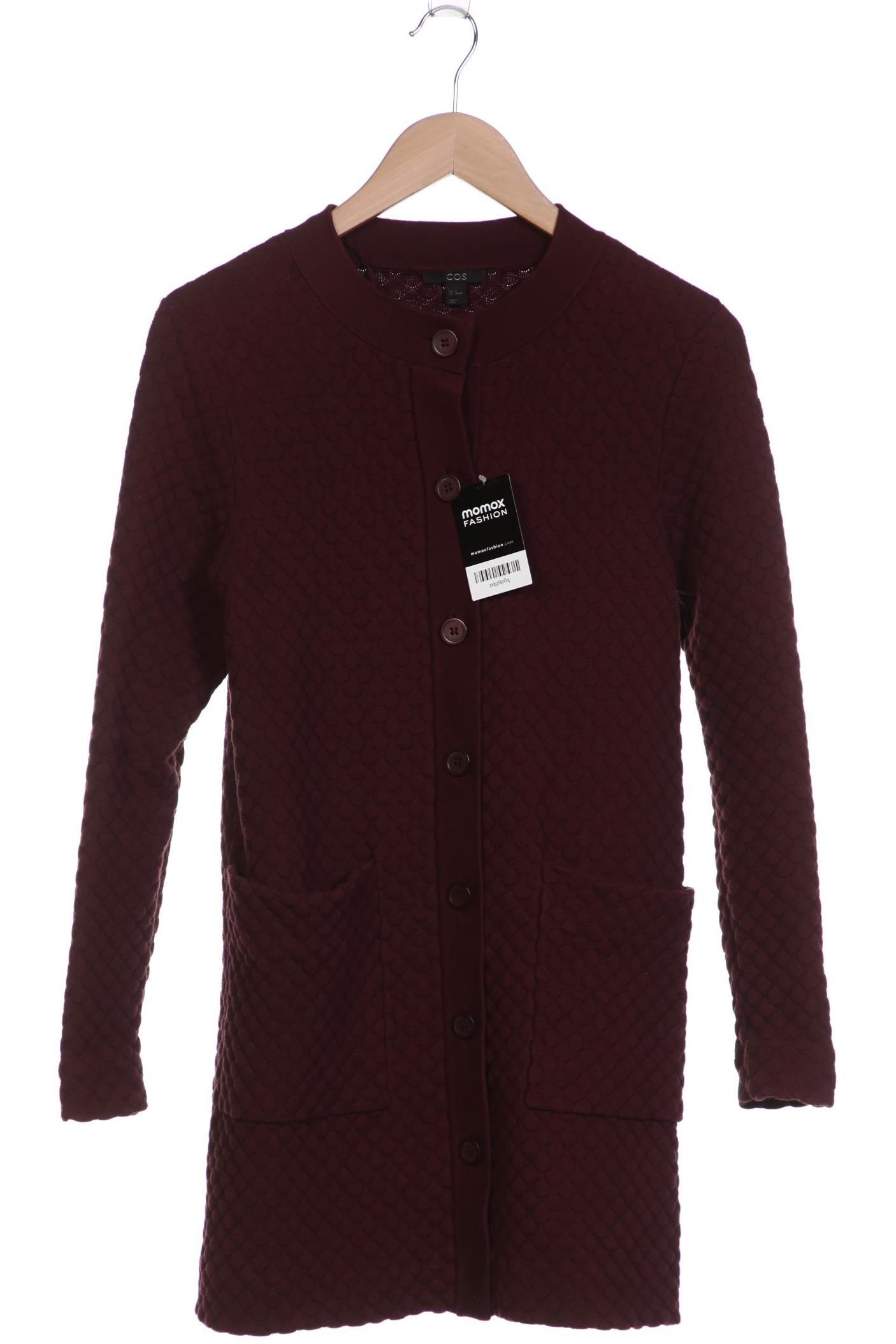 

COS Damen Strickjacke, bordeaux, Gr. 34