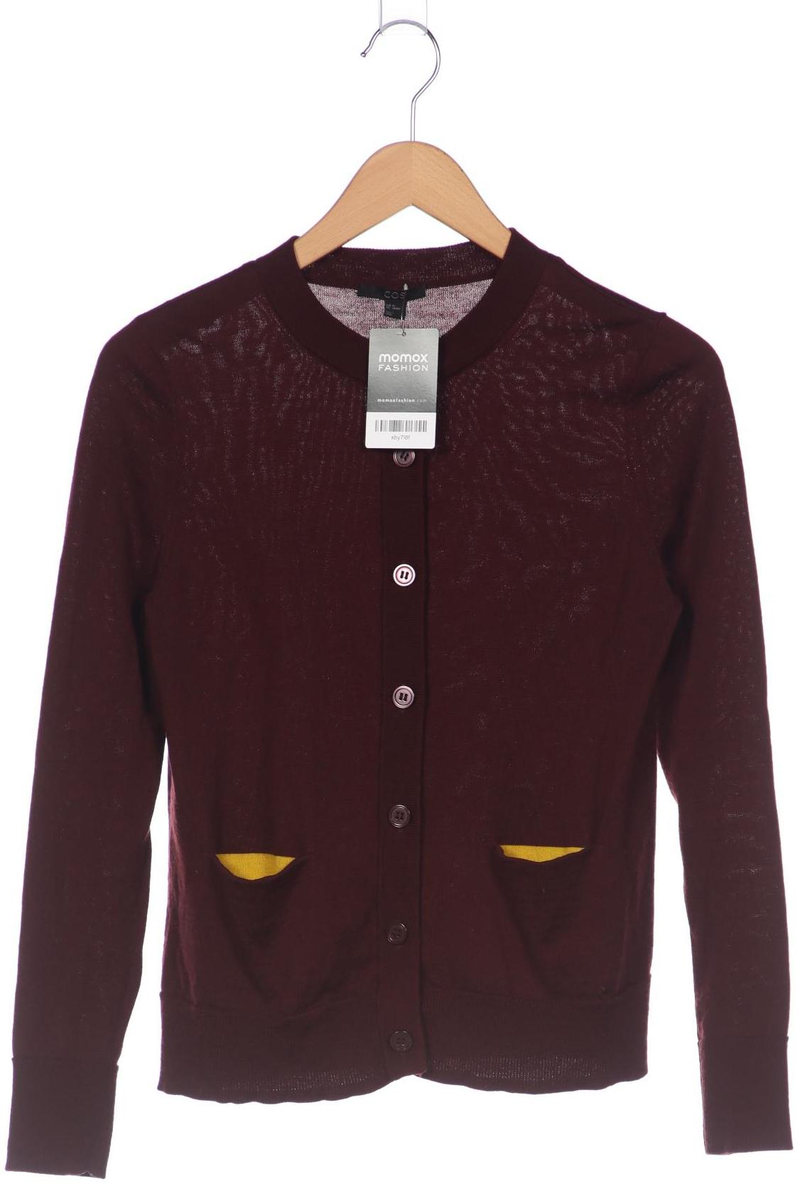 

COS Damen Strickjacke, bordeaux, Gr. 34