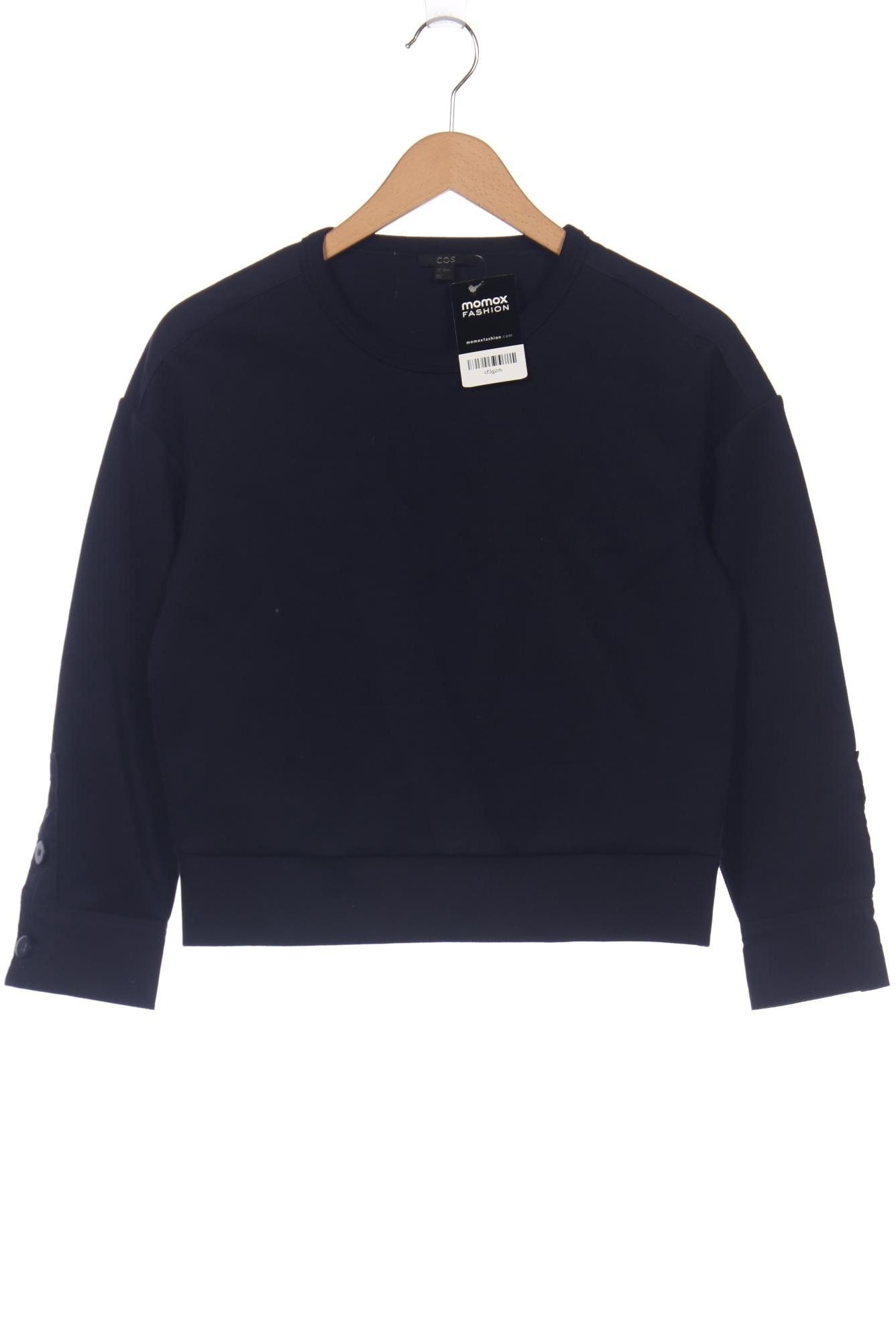 

COS Damen Sweatshirt, marineblau, Gr. 34