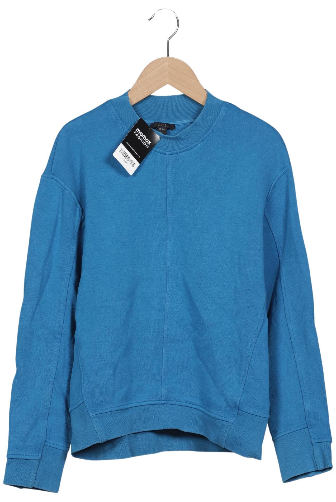 

COS Damen Sweatshirt, blau, Gr. 34